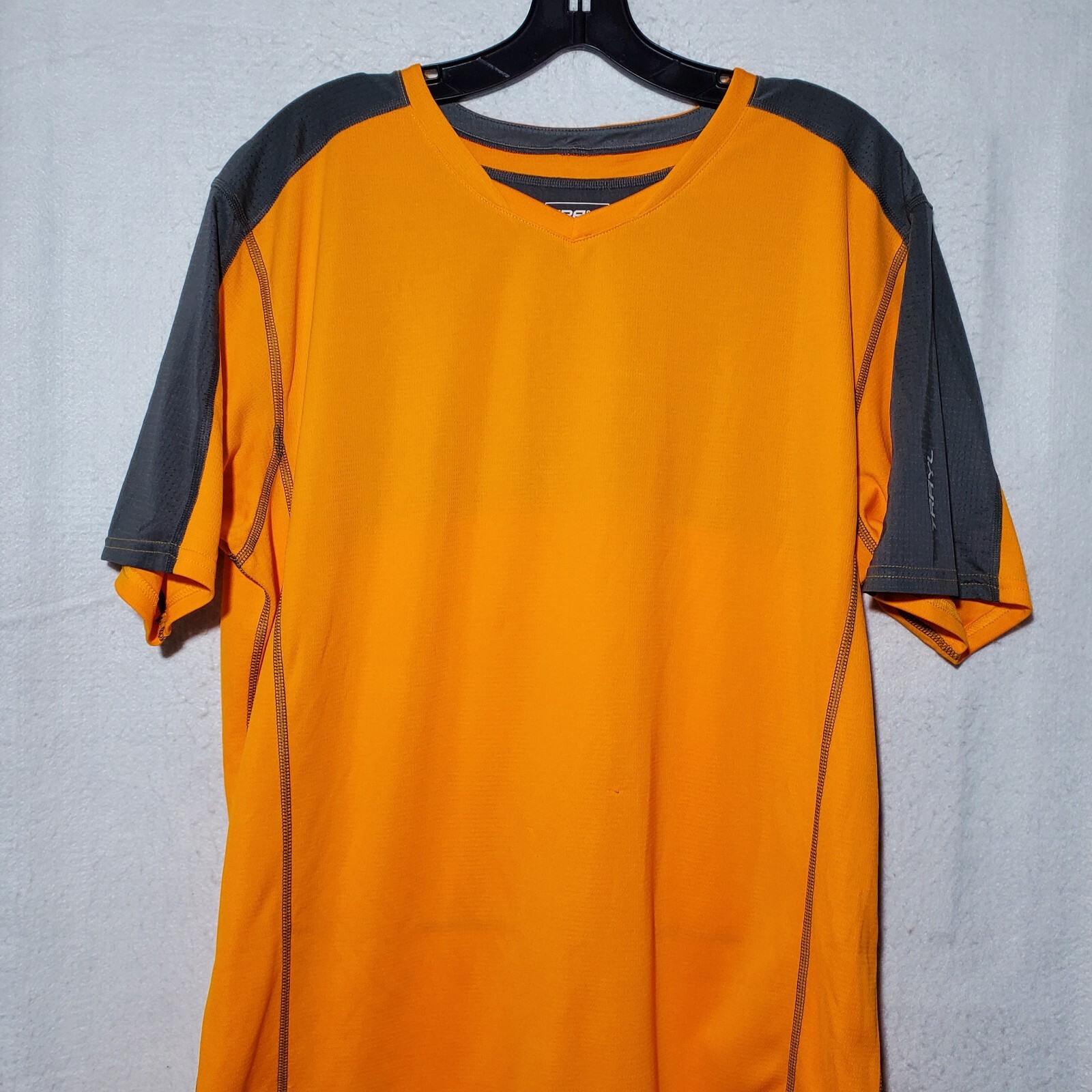 TRAYL Cycling Shirt Orange Gray Bike Jersey Short Sleeve Men’s Large