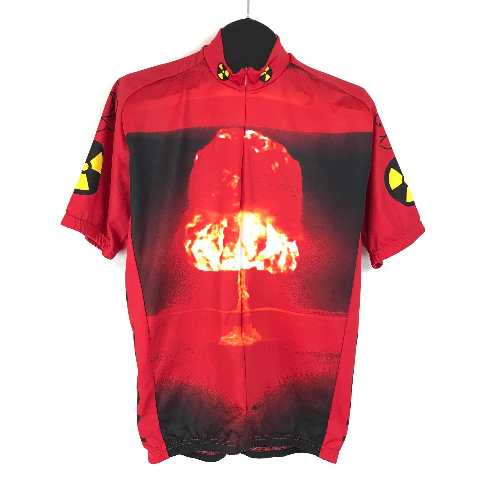 World Jerseys Nuke’em Size XL Short Sleeve Cycling 3/4 Zip Pockets Polyester