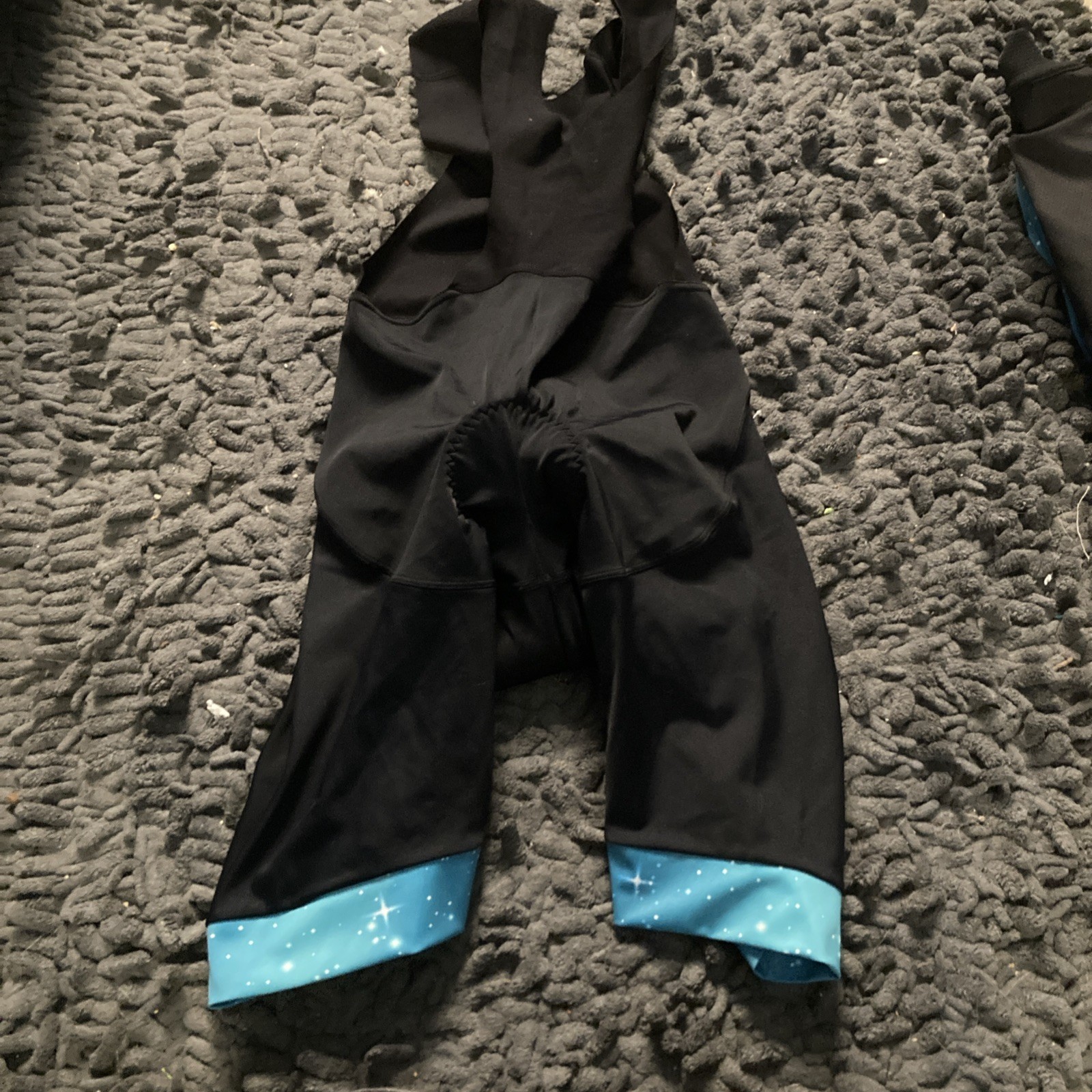 Liv Cycling Women’s Cycling Jersey Large, & Medium Bib Set, Black W/ Blue Galaxy
