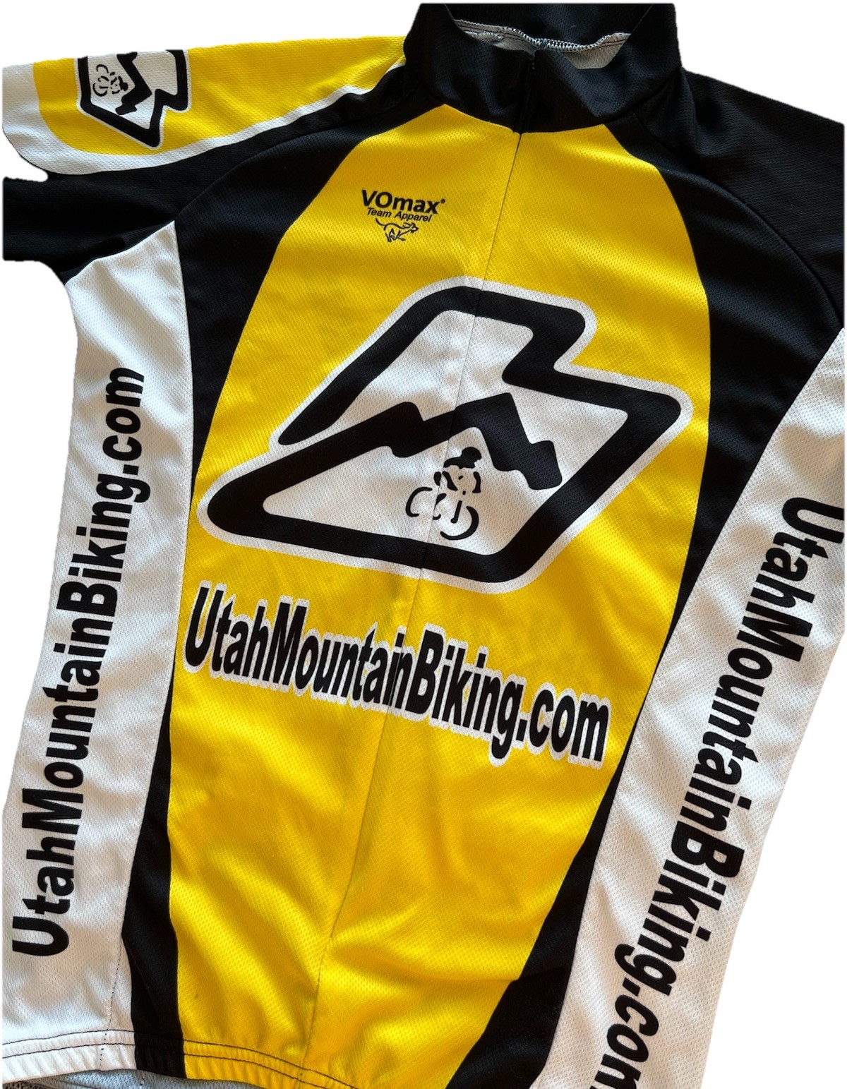 VOmax Mens Cycling Bicycle Jersey with Pockets Zip Black Yellow Size Small