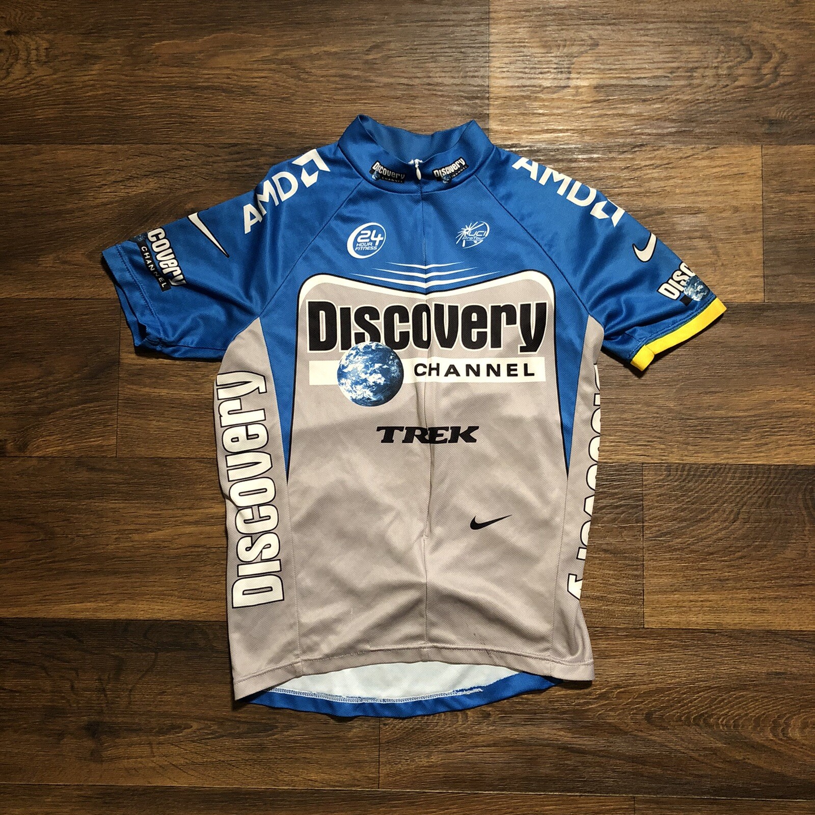 Men’s Nike Dri-Fit Short Sleeve Cycling Jersey Discovery Channel Size Small