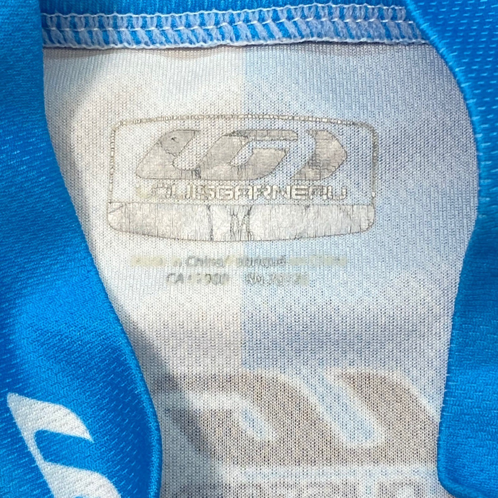 Louis Garneau Cycling Jersey M Mens Blue Red MS Bike Tour Short Sleeve Zip