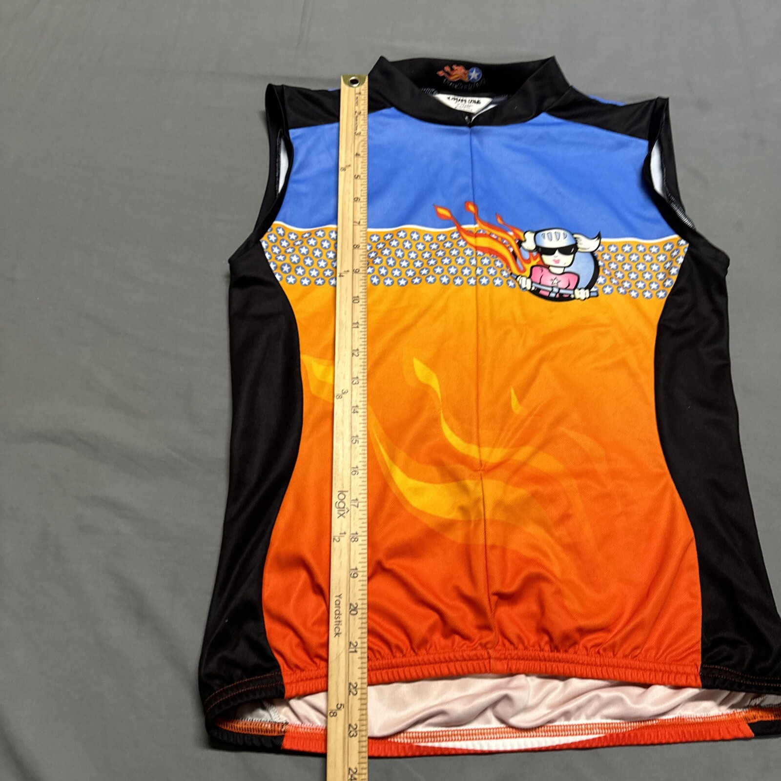Pearl Izumi Cycling Jersey Rocket Girl Women’s XL Sleeveless 3/4 Zip Pockets