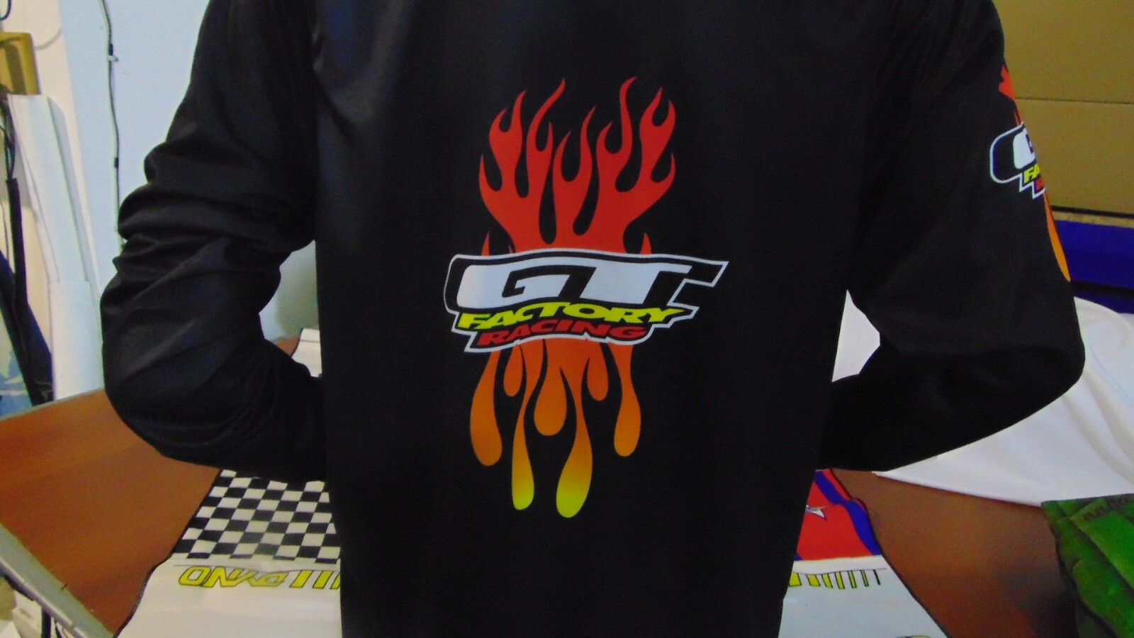 GT MID SCHOOL BIKE JERSEY CLASSIC BMX JERSEY RACE BIKE SHIRT BMX FLAMES L