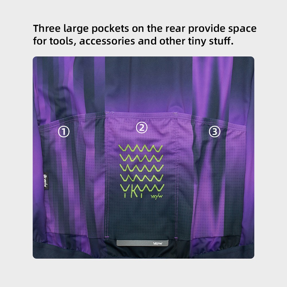 YKYWBIKE 2025 Men Summer Cycling Jersey Pro Team Bicycle Short Sleeve Purple
