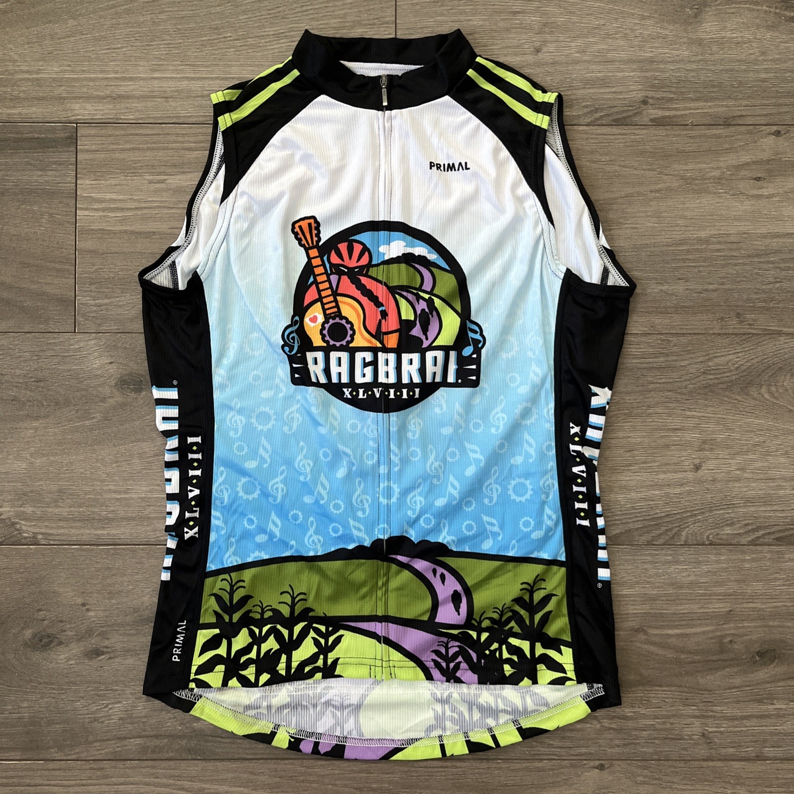 Primal Cycling Jersey Womens M Sleeveless Full Zip Multicolor