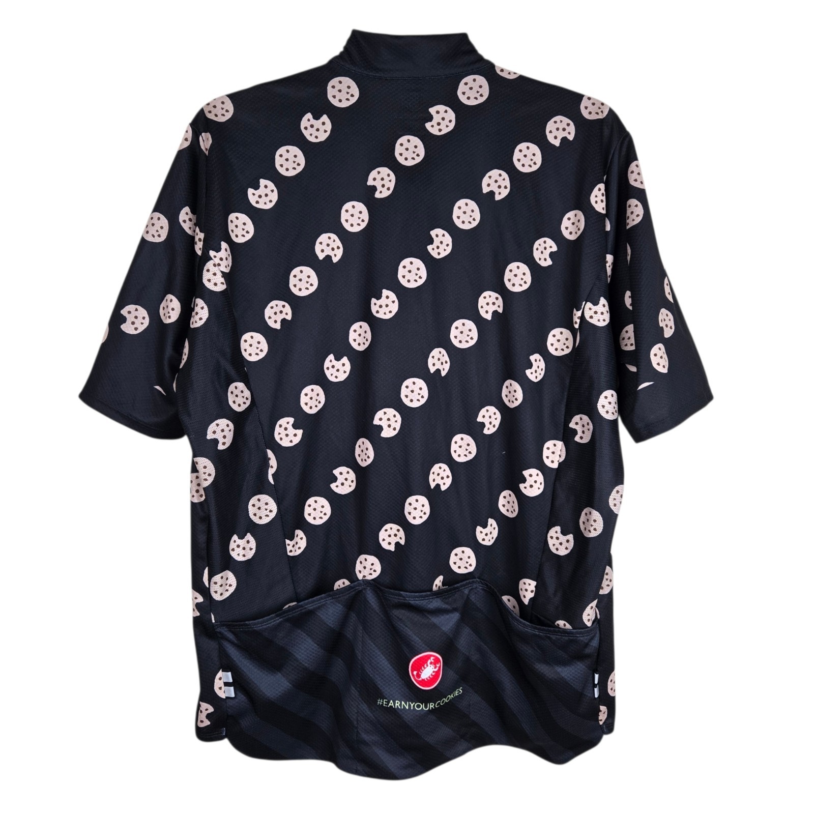 Castelli Earn Your Cookies Cycling Jersey Men’s Sz 3XL Black Short Sleeve