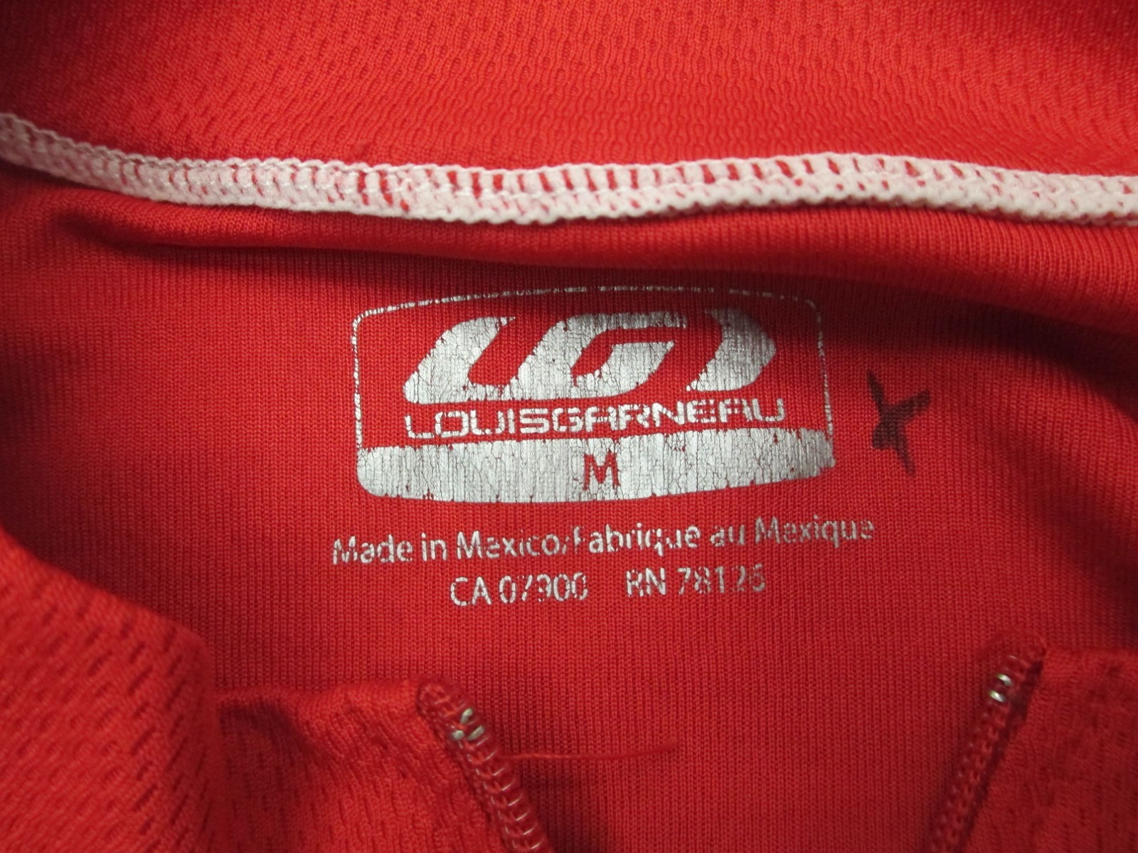 Louis Garneau Size M Womens Red Cycling Compression 1/4 Zip Long Sleeve Top 756