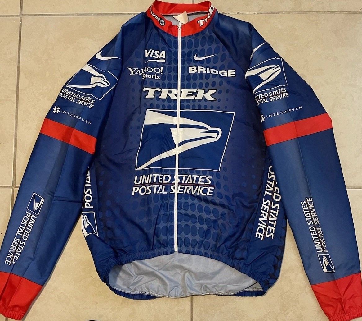 Vtg Nike Trek USPS Cycling Jersey L United States Postal Service Racing 90s