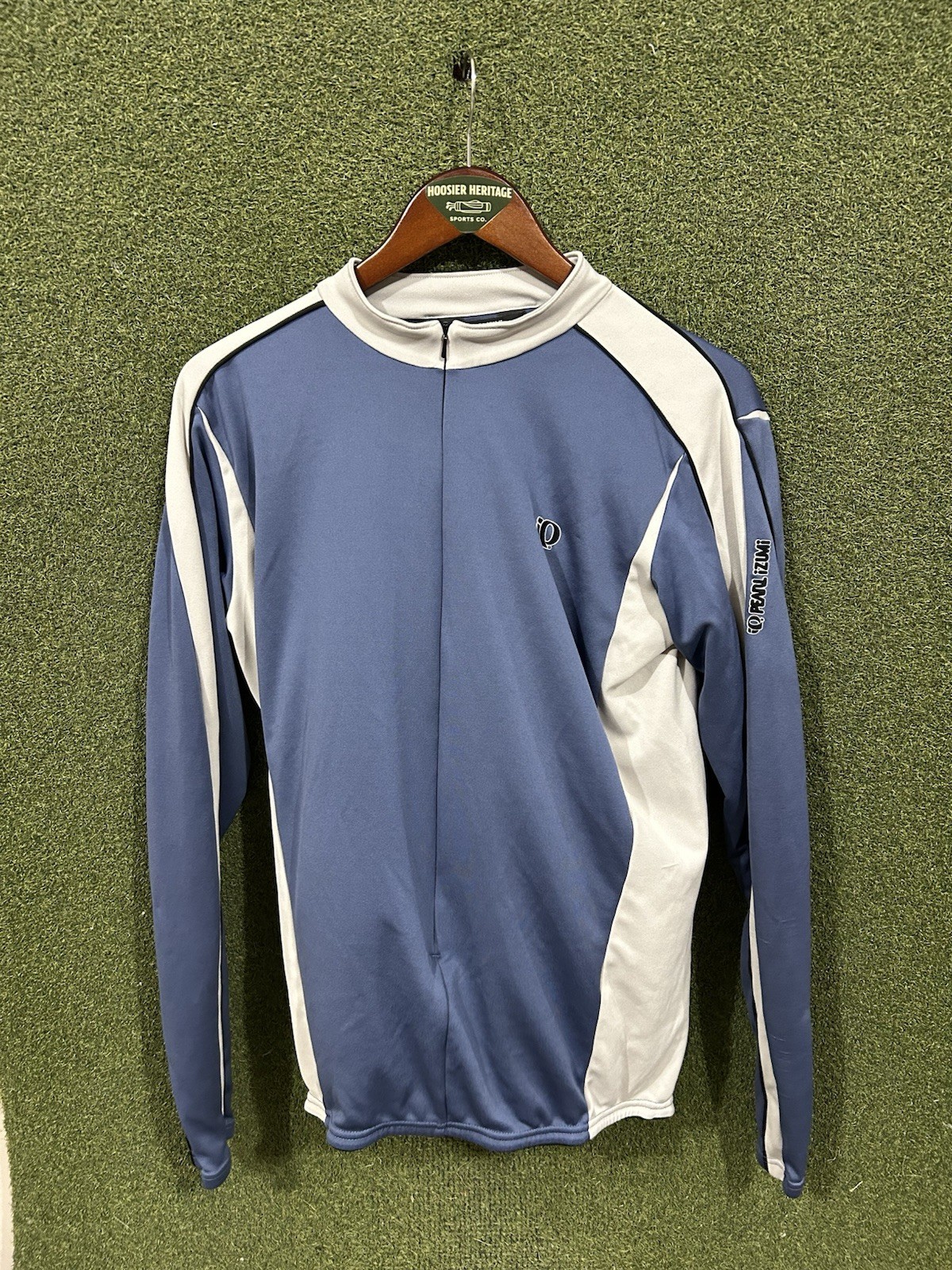 Pearl Izumi Men’s Cycling Long Sleeve Jersey – L – Blue And White