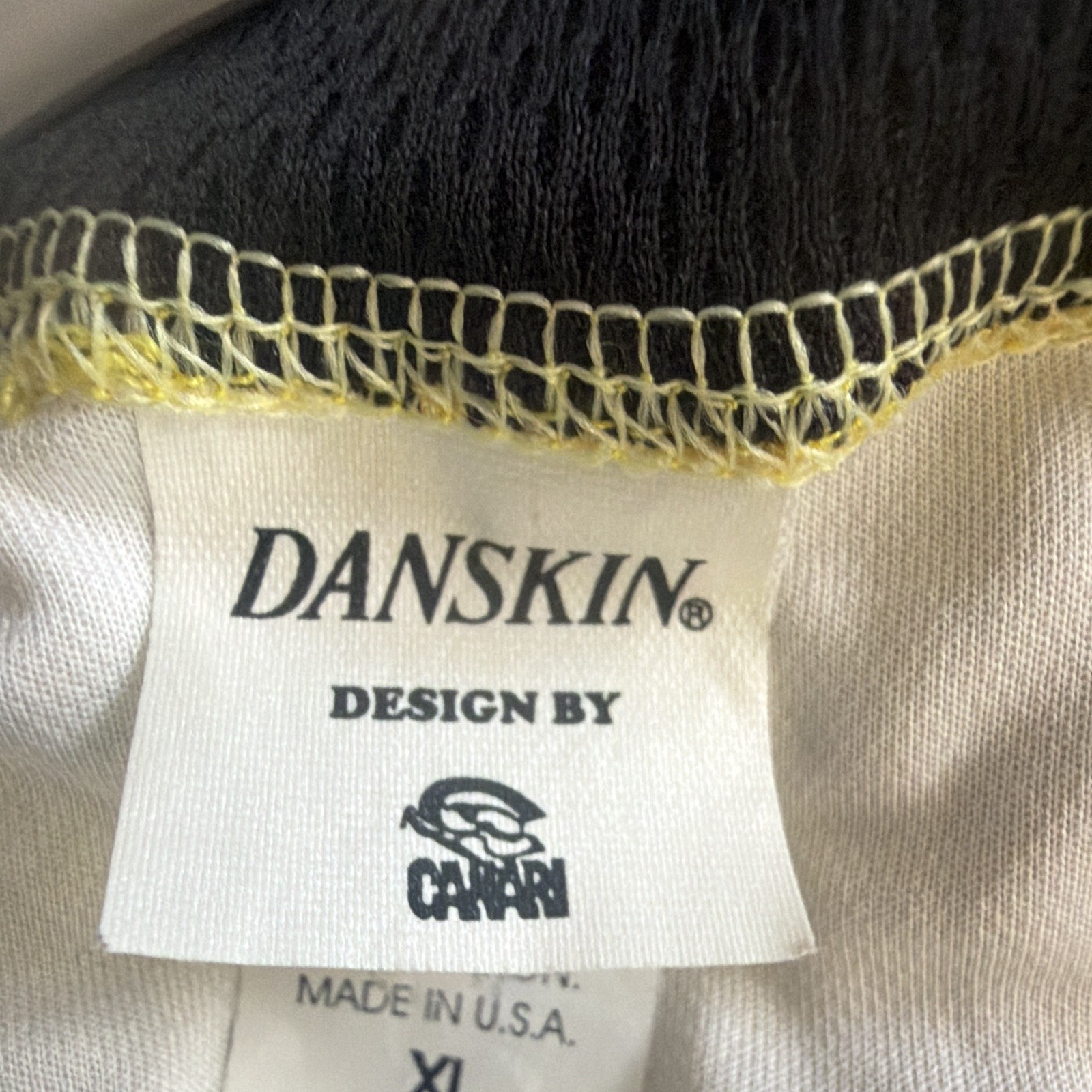 Danskin Womens XL Cycling Jersey Sleeveless Coolmax Dragon Yellow Pockets