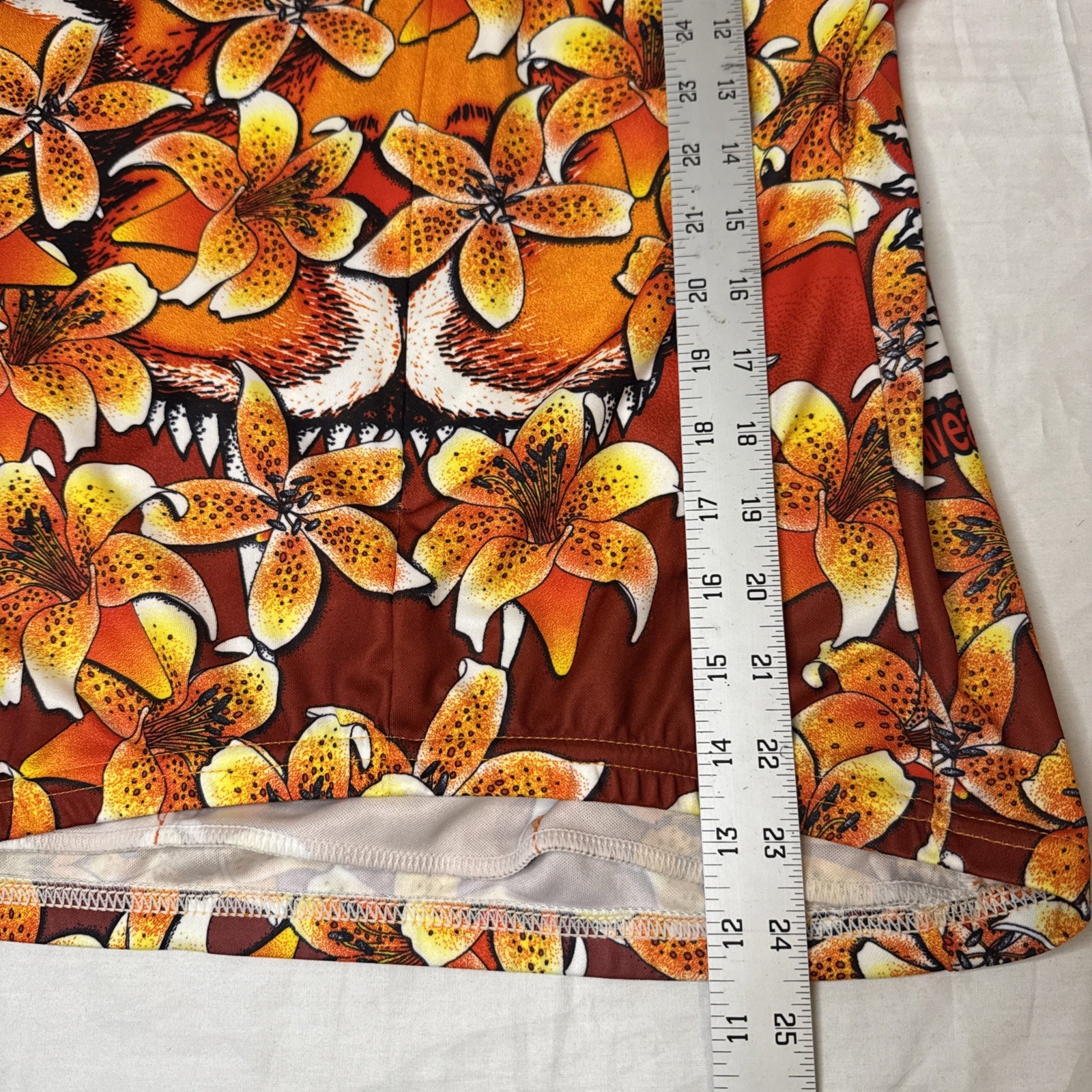 Primal Wear Cycling Jersey Women’s Medium Tiger Lily AOP 100% Coolmax DK700X