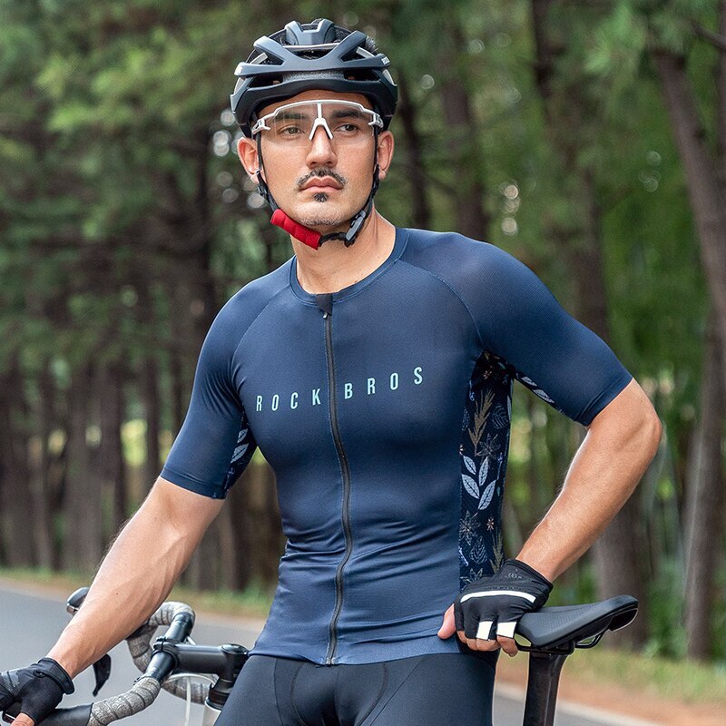 ROCKBROS Men’s Cycling Jersey MTB Road Bike Short Sleeve T-shirt Summer Clothes