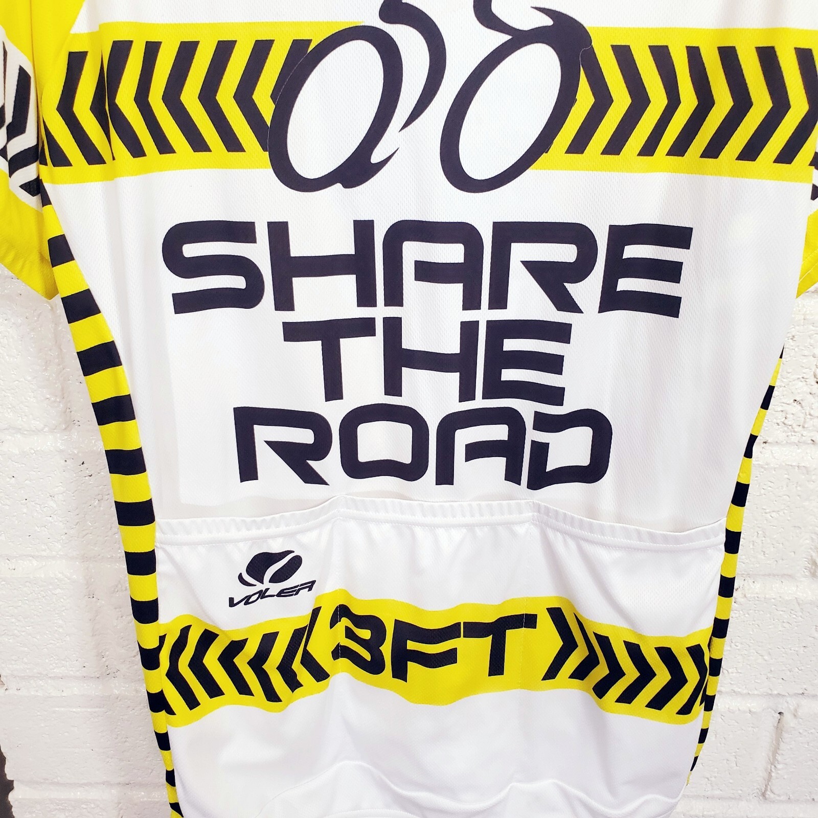 Voler Cycling Jersey Womens Size XL Respect The Cyclist Share The Road Yellow