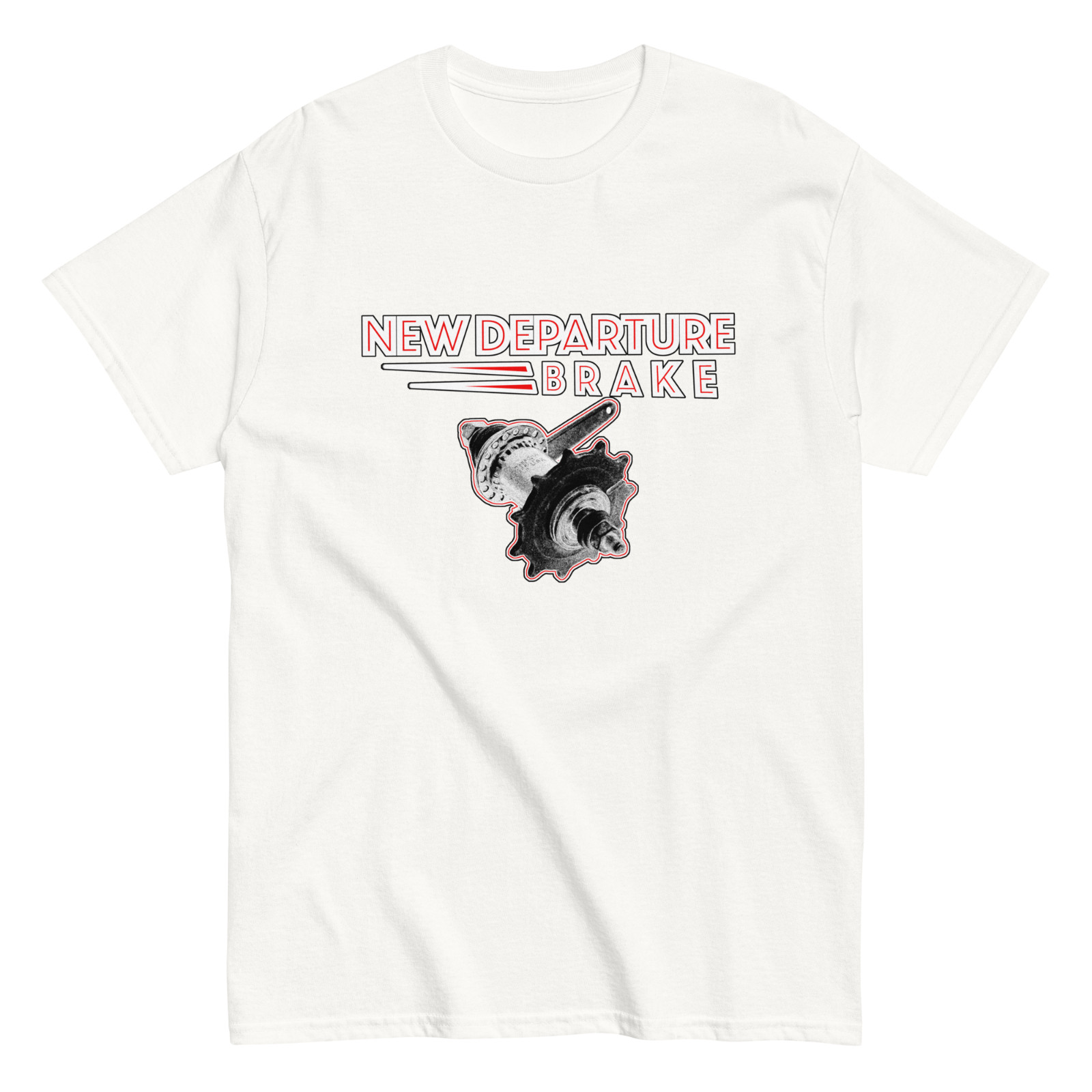 NEW DEPARTURE Skiptooth t-shirt (S-5XL) – Schwinn, Prewar bicycle, coaster brake