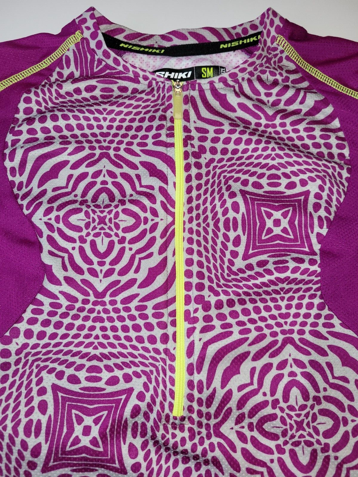 NISHIKI NWS Women’s Specific Cycling Jersey Small ¼ Zip Purple Grip Waist ½ S