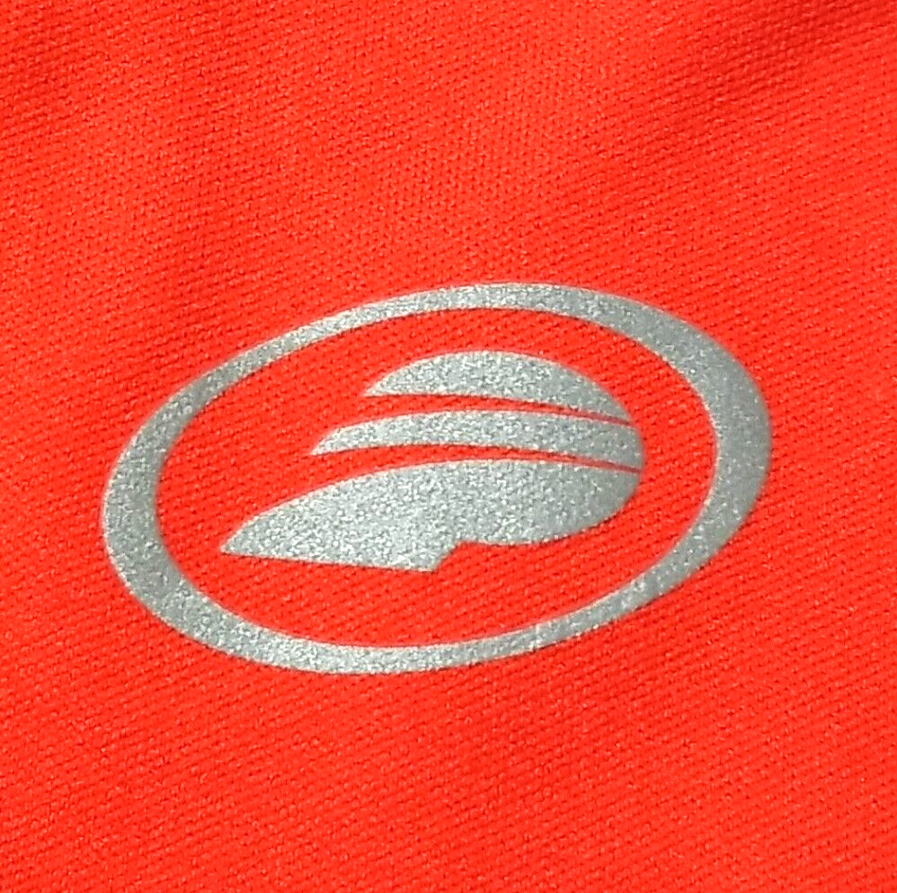 Performance Elite Cycling Jersey Men M Red Full Zip Poly Mock Neck Colorblock
