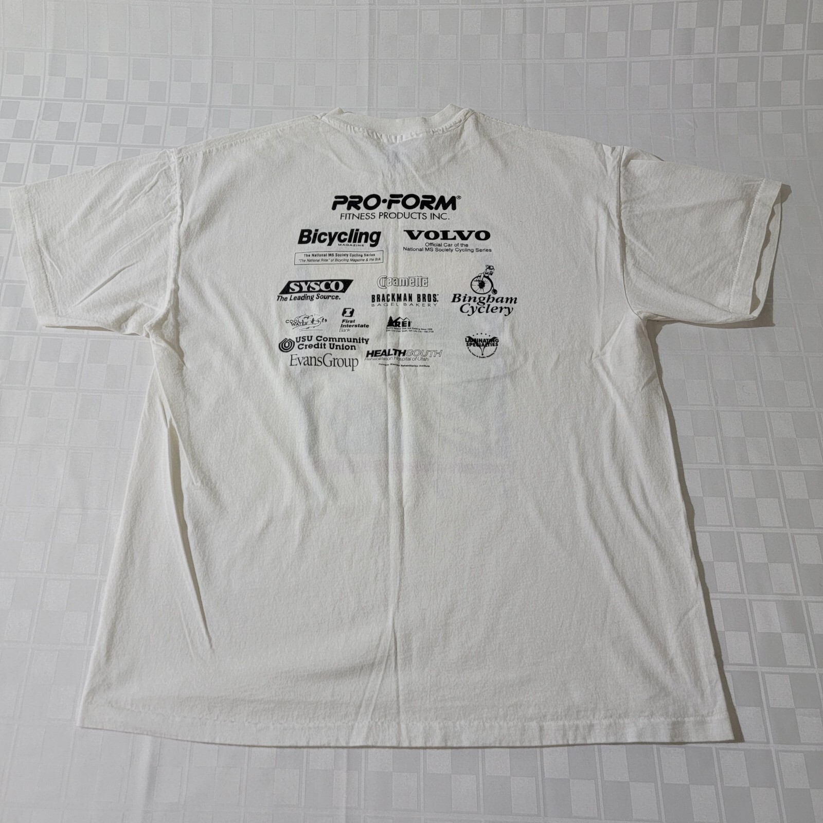Vintage 1994 XL Hanes USA Single Stitch Utahs Best Dam MS Bike Tour Tshirt Tee