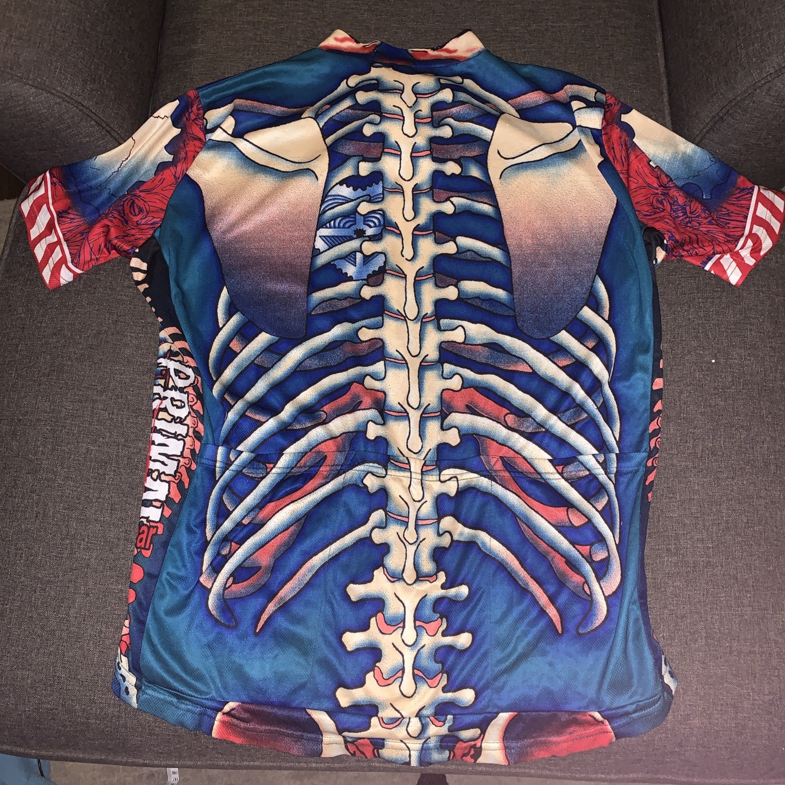 Primal Bone Collector Full Zip Skeleton Graphic Cycling Jersey Men’s XXL