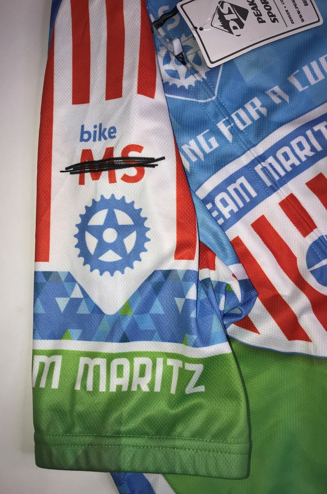 Peak 1 Sports Adult Medium Team Maritz Fighting For A Cure Cycling Jersey NEW