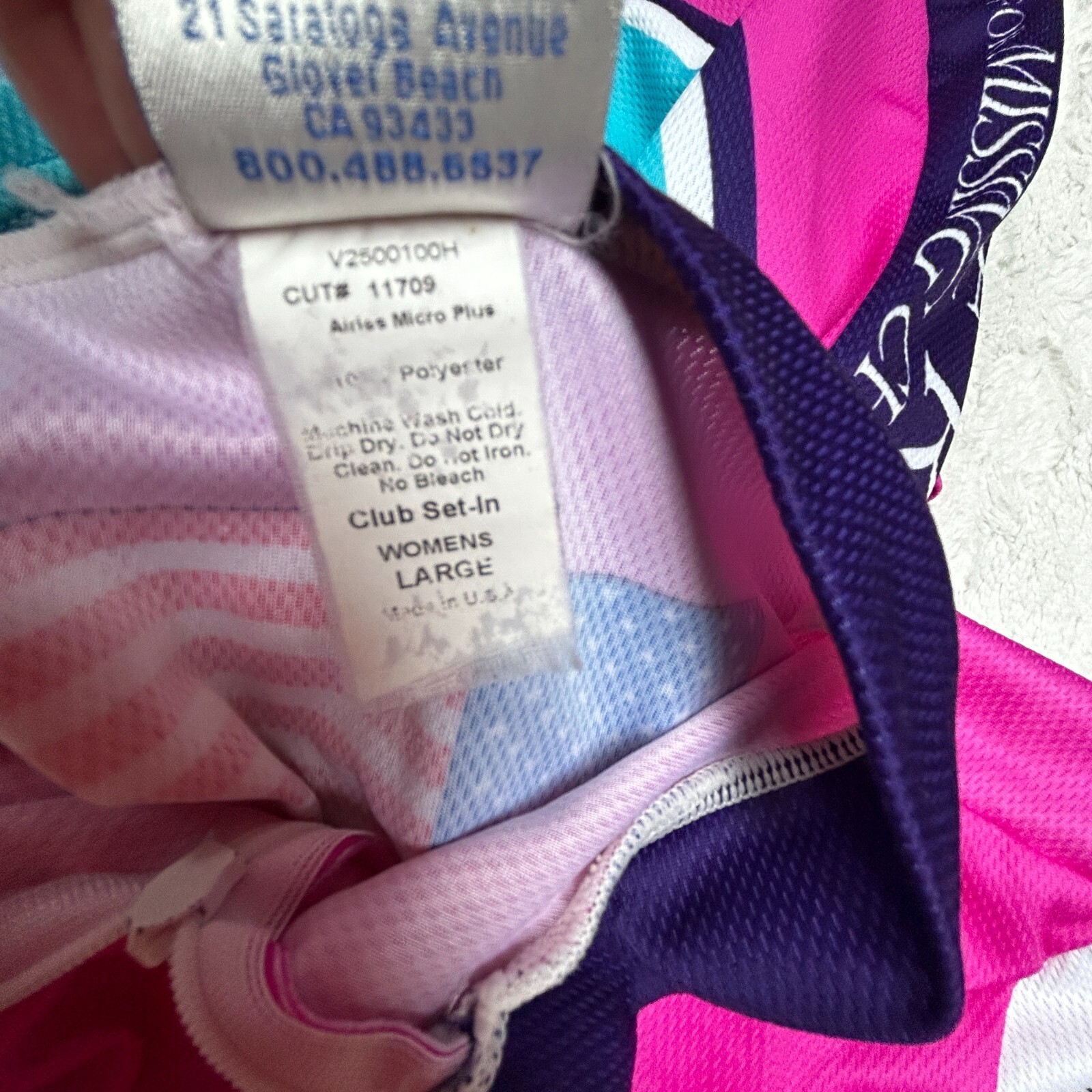 Voler Club Set-in Women’s Large Zip Front Short Sleeve Cycling Jersey Pink