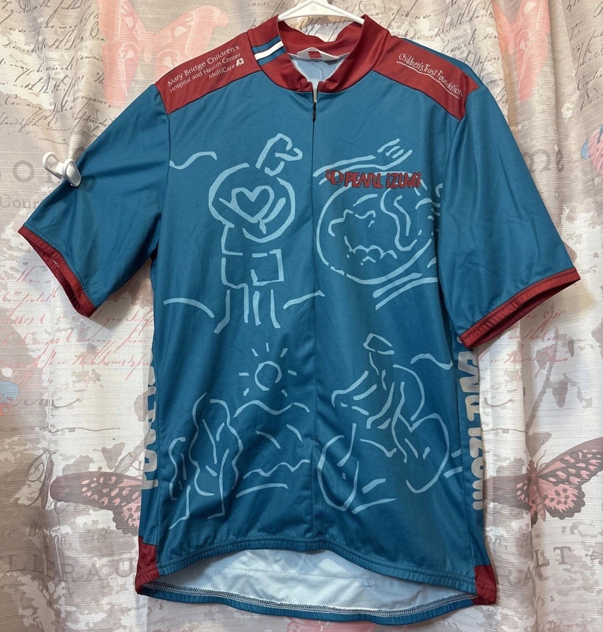 PEARL IZUMI Custom Men’s XL Cycling Jersey 3/4 Zip Pockets Multicolor Back Pkts