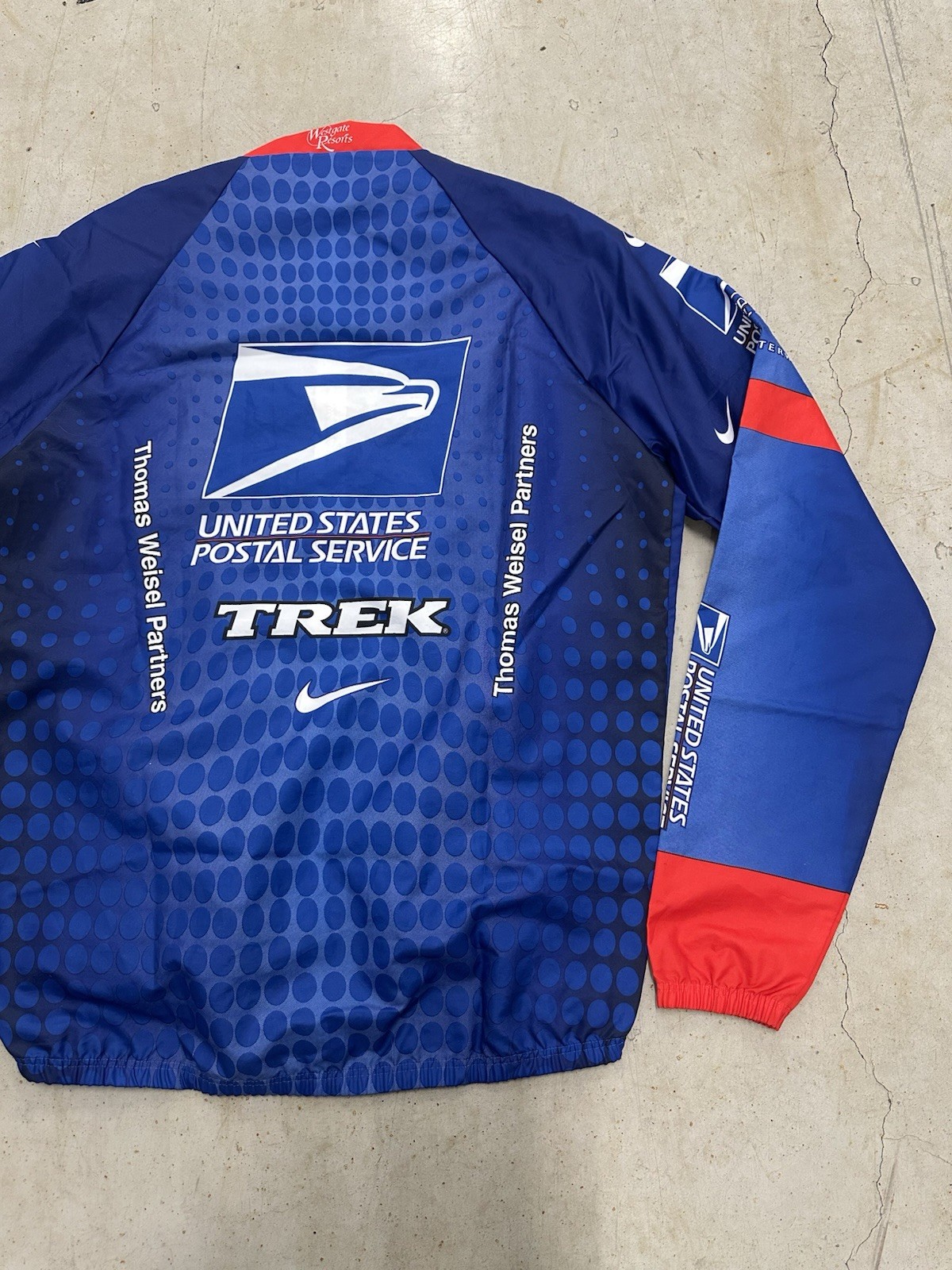 Vintage Nike Trek USPS Cycling Jacket Blue United States Postal Service XXL