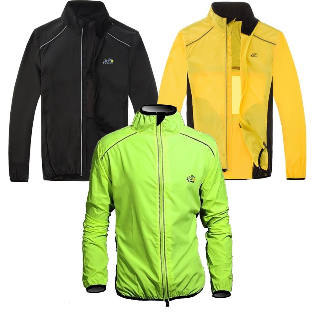 Mens Women Windproof Long Sleeve Cycling Jacket Jersey Bike Wind Rain Coat US