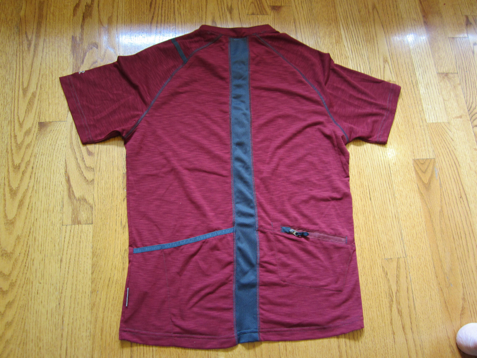 Club Ride CR Performance 1/2 Zip Maroon Cycling Jersey Shirt Pocket Men Small S