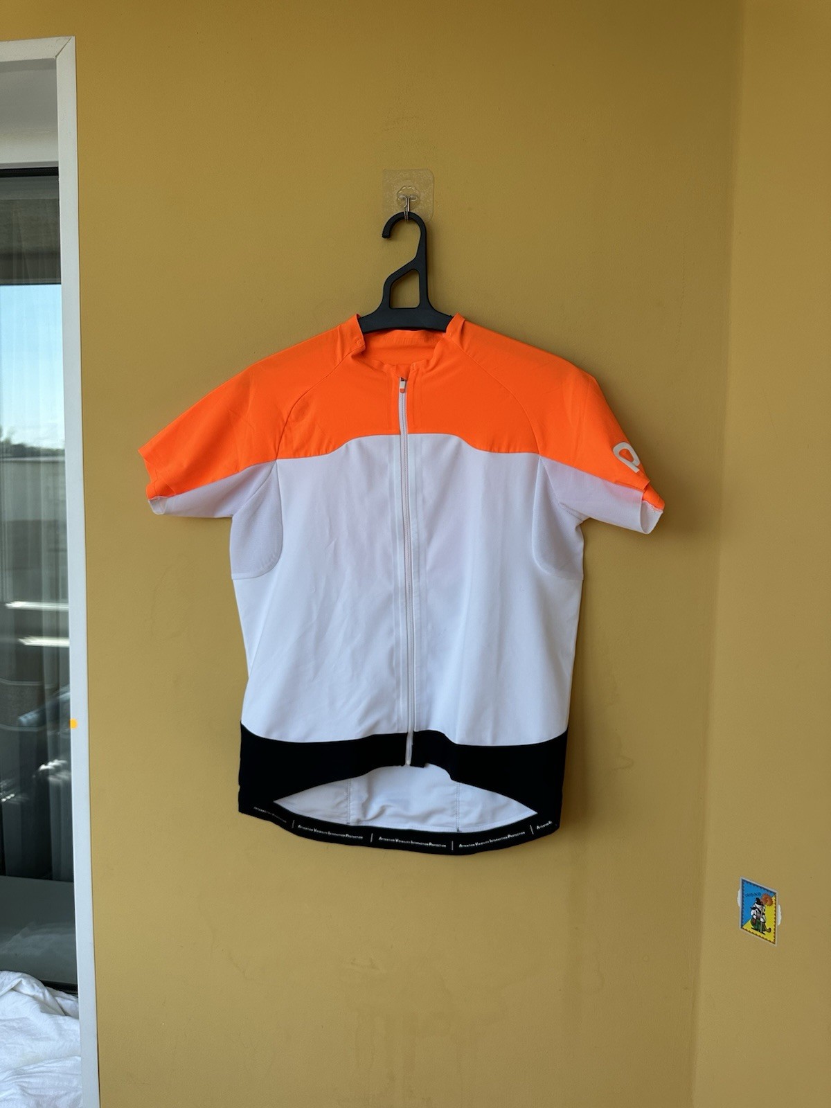 POC AVIP Cycling Jersey Women M Orange & White Bike Jersey Back Pockets