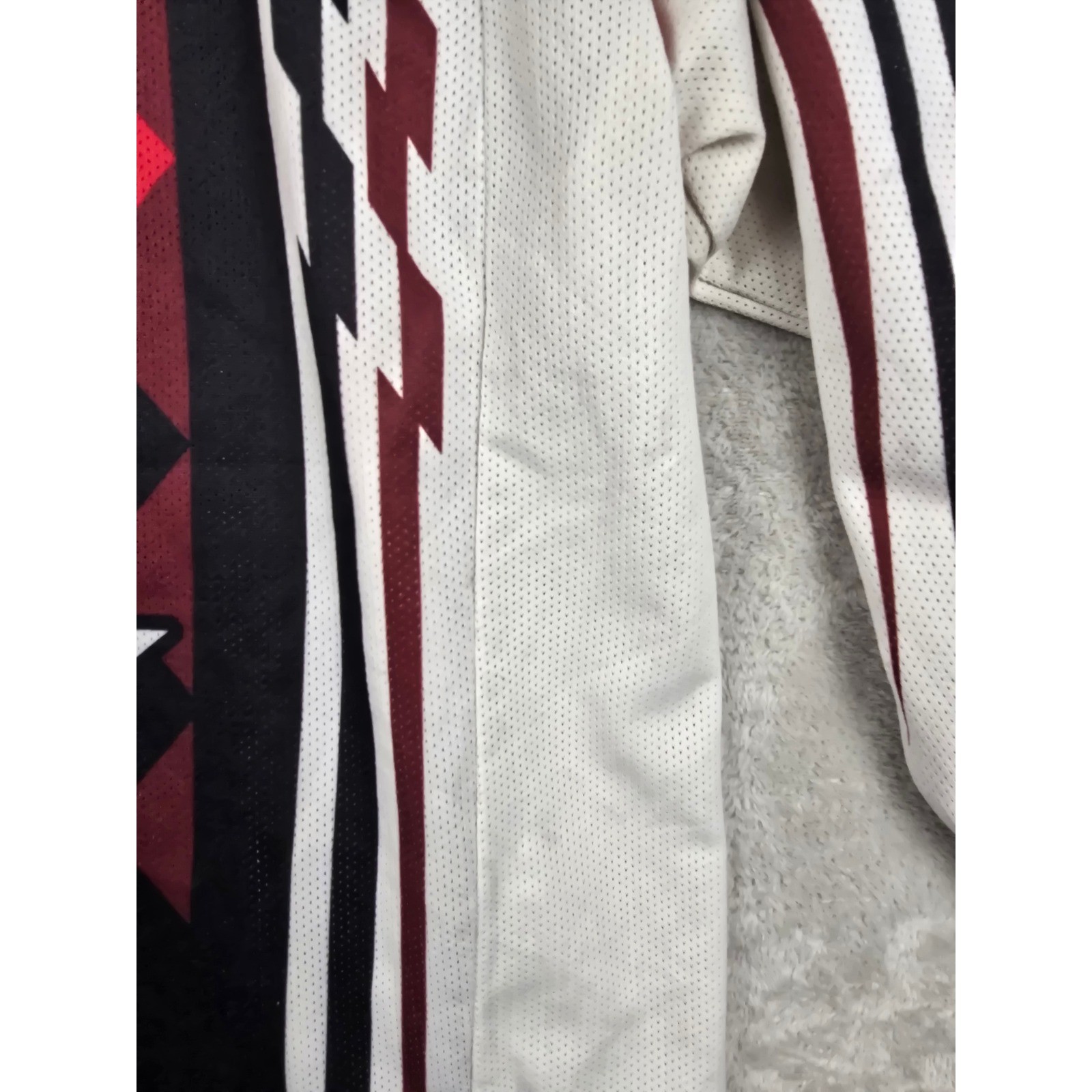 Fly Racing Kinetic Motocross Jersey Mens XL Red Black Geometric Long Sleeve Read