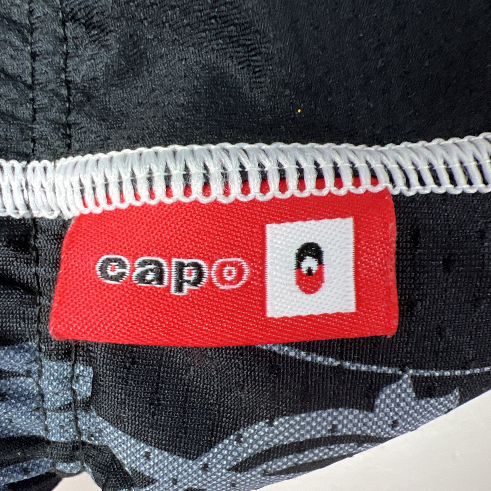 Capo Women’s Cycling Jersey XS Short Sleeve Black White And Red Back Pockets