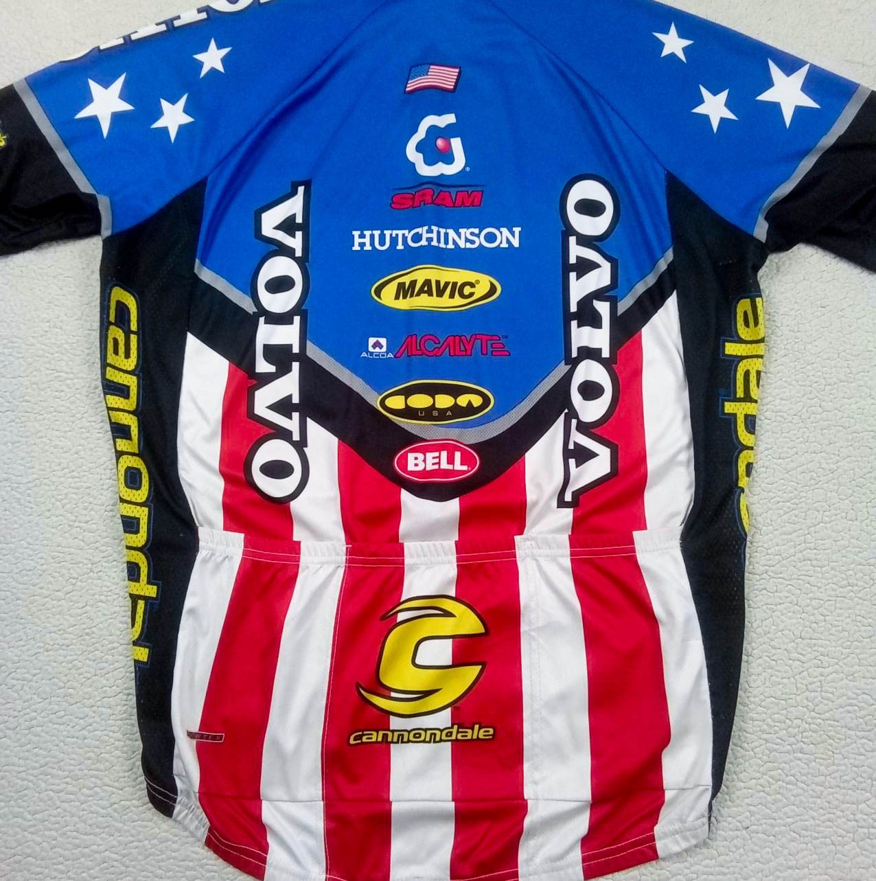 RARE VTG 1999 VOLVO Cannondale Brian Lopes US Nat’l Champ Cycling Jersey Size L