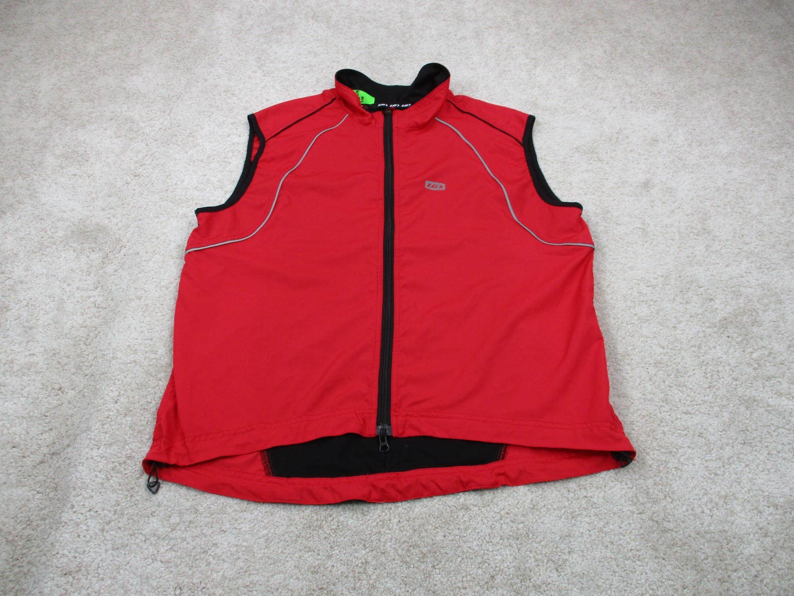 Louis Garneau Cycling Jersey Mens 2XL XXL Red Sleeveless Lightweight Full Zip