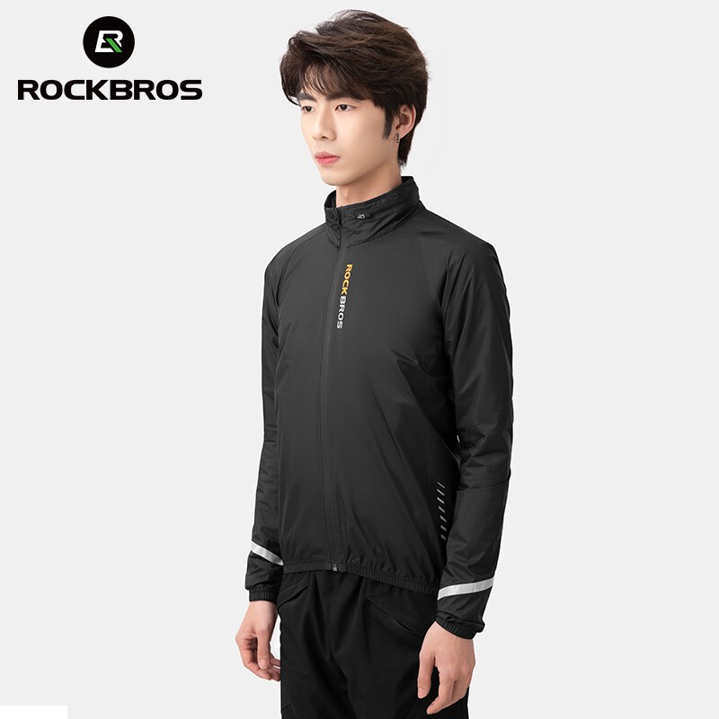 ROCKBROS Outdoor Cycling Rain Jacket Lightweight Reflective Rain Jacket