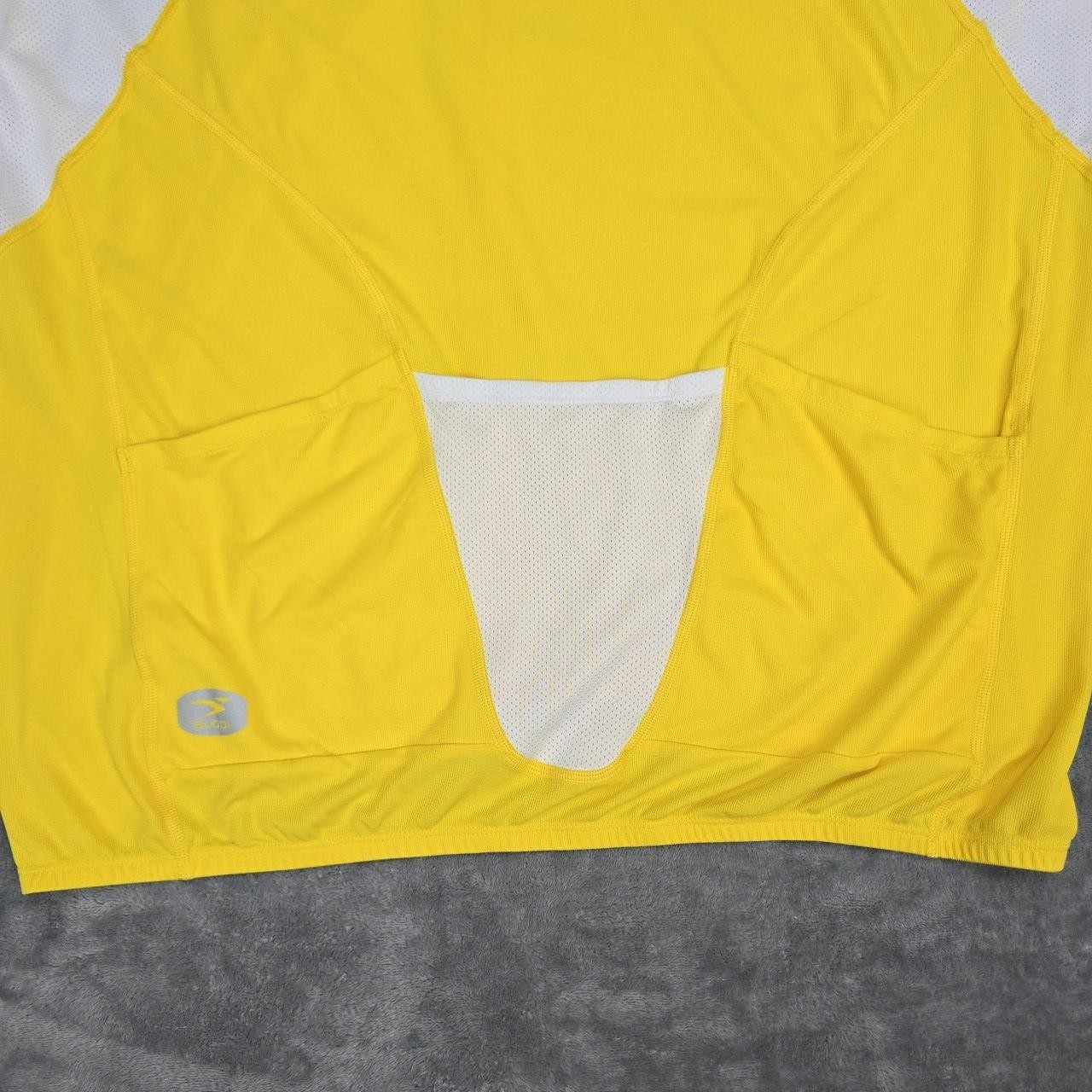 Sugoi Cycling Jersey 2XL Yellow White Short Sleeve Full Zip Polyester Bike Shirt