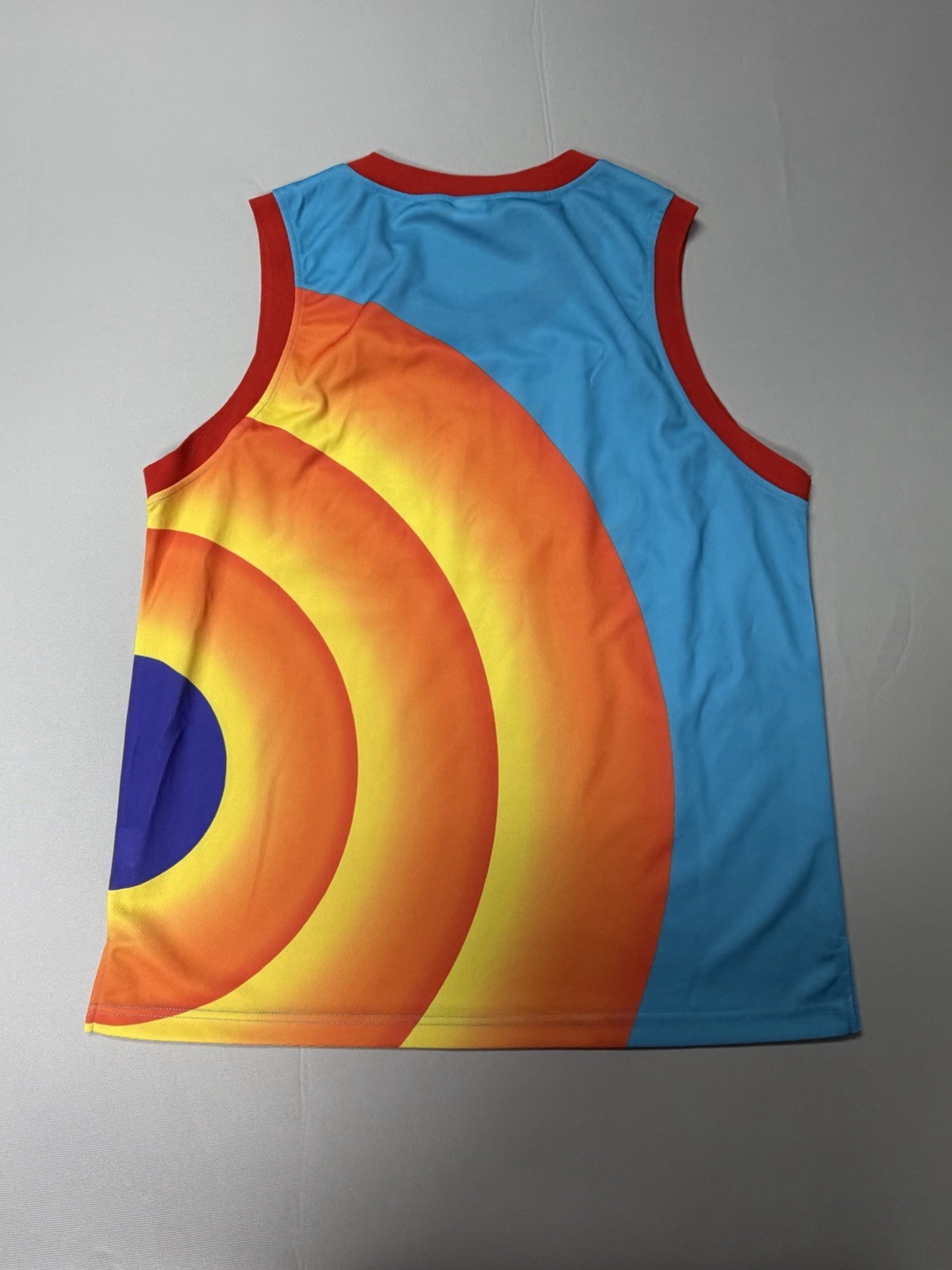 Space Jam: A New Legacy Tune Squad Men’s Large Tank Jersey Blue/Orange Graphic