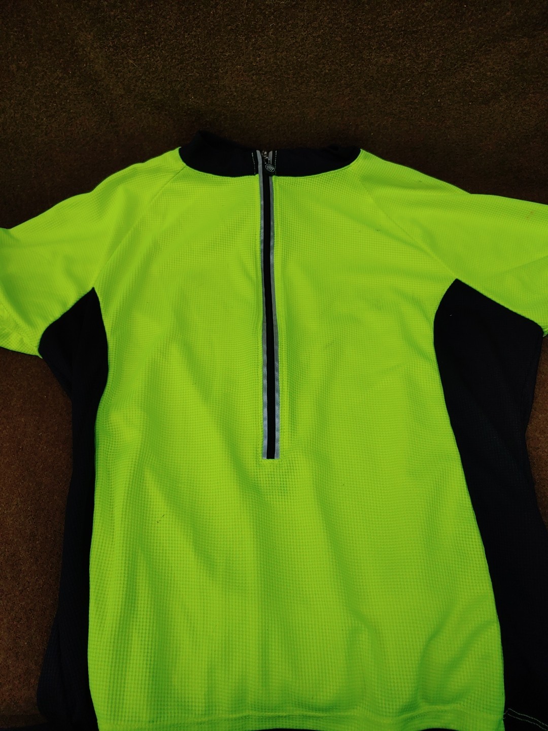 Women’s Cycling Jersey – Size Women’s M – Neon Yellow, Collared, Made in USA