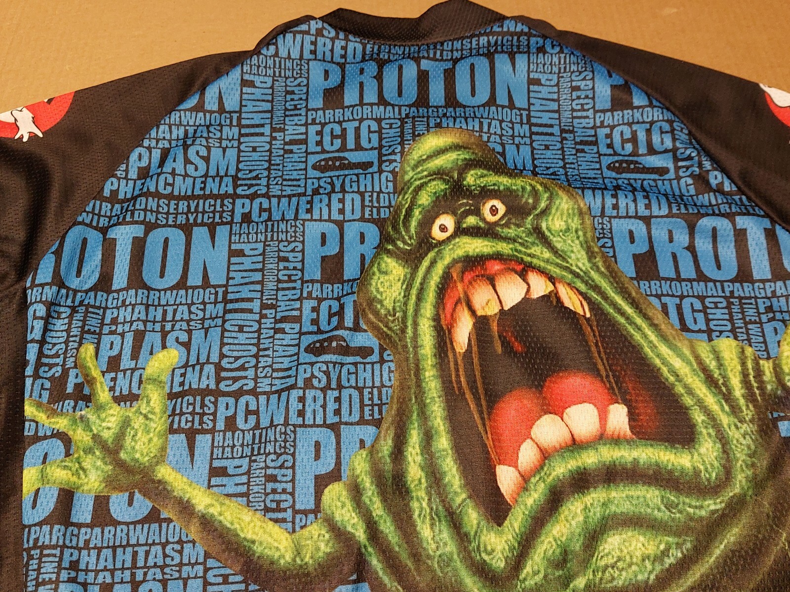 Ghostbusters Men’s 21.5″ Chest XL Cycling Bike Jersey Short Sleeve Slimer
