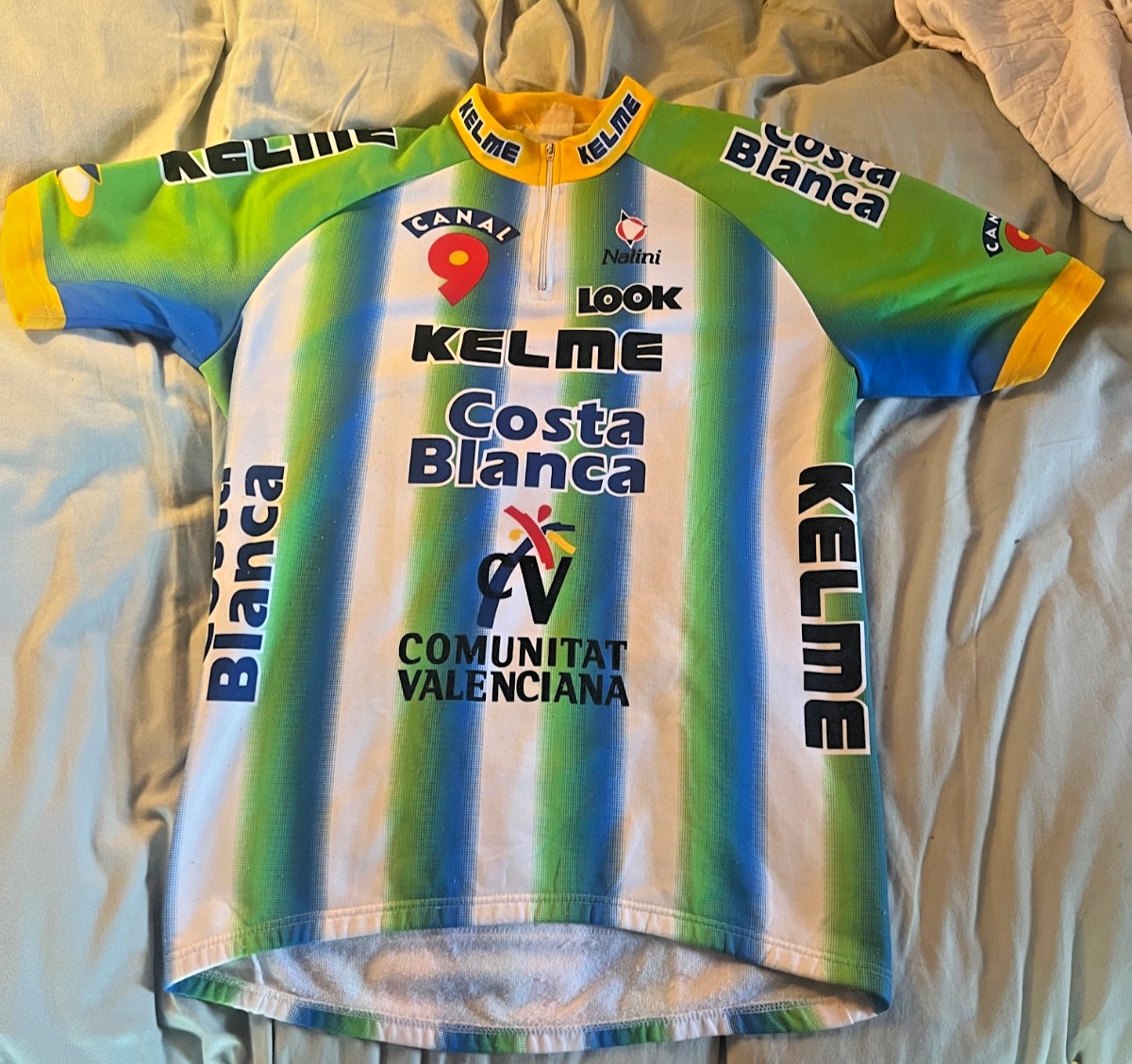 VINTAGE Kelme Costa Blanca Canal 9 Nalini Look cycling jersey size M-L