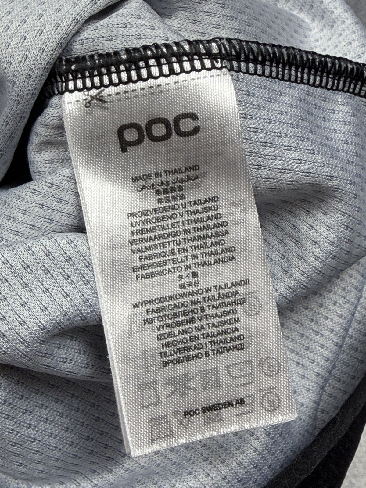 POC Essential XC Full Zip Tee Cycling Jersey Large Men’s Steel Gray