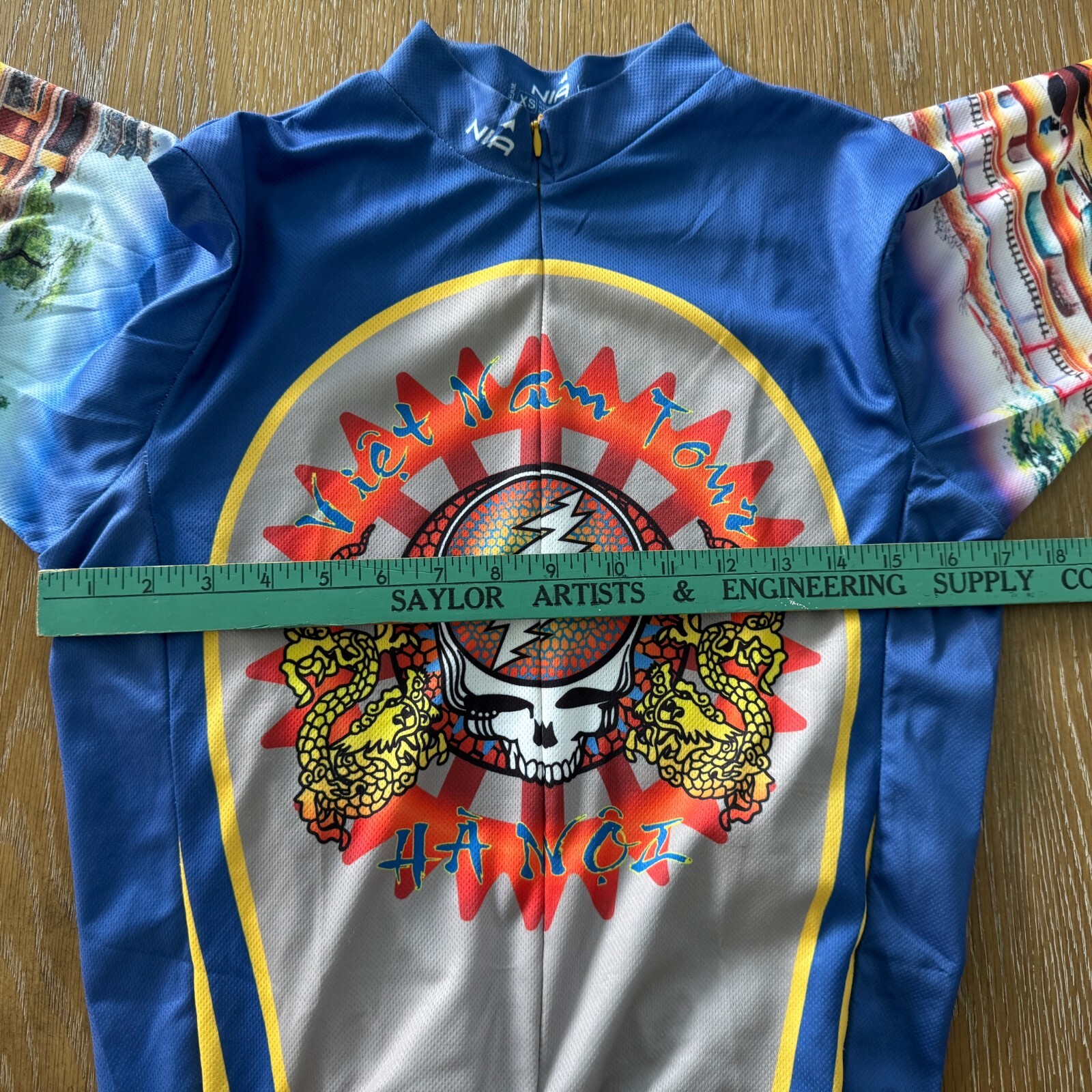 NIA Cycling Jersey Women’s Small Vietnam Hanoi Hue Hoi An Tour 3/4+ Zip AOP