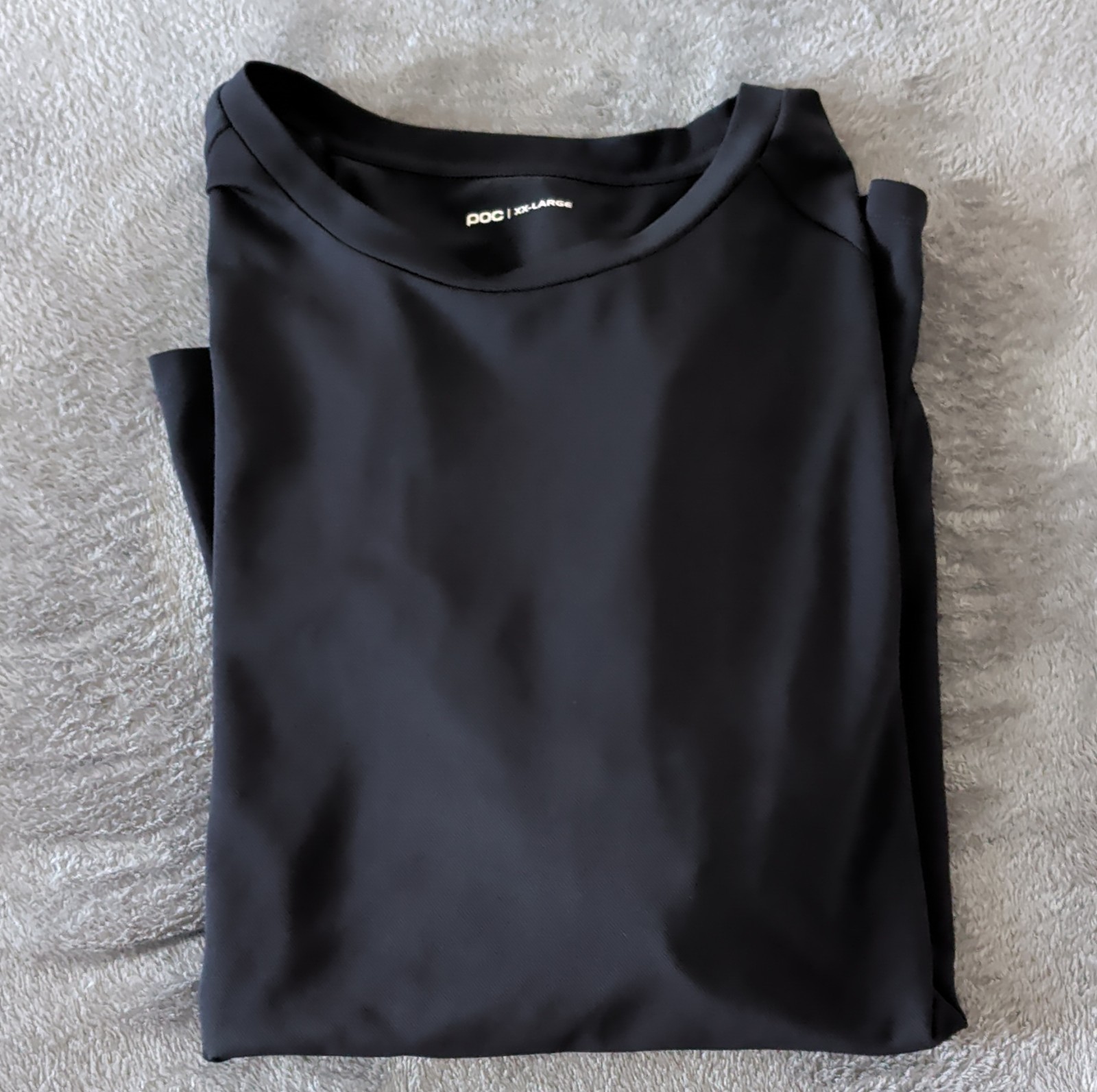 POC Men’s XX-Large Black Long Sleeve Cycling T-Shirt Crew Neck Solid