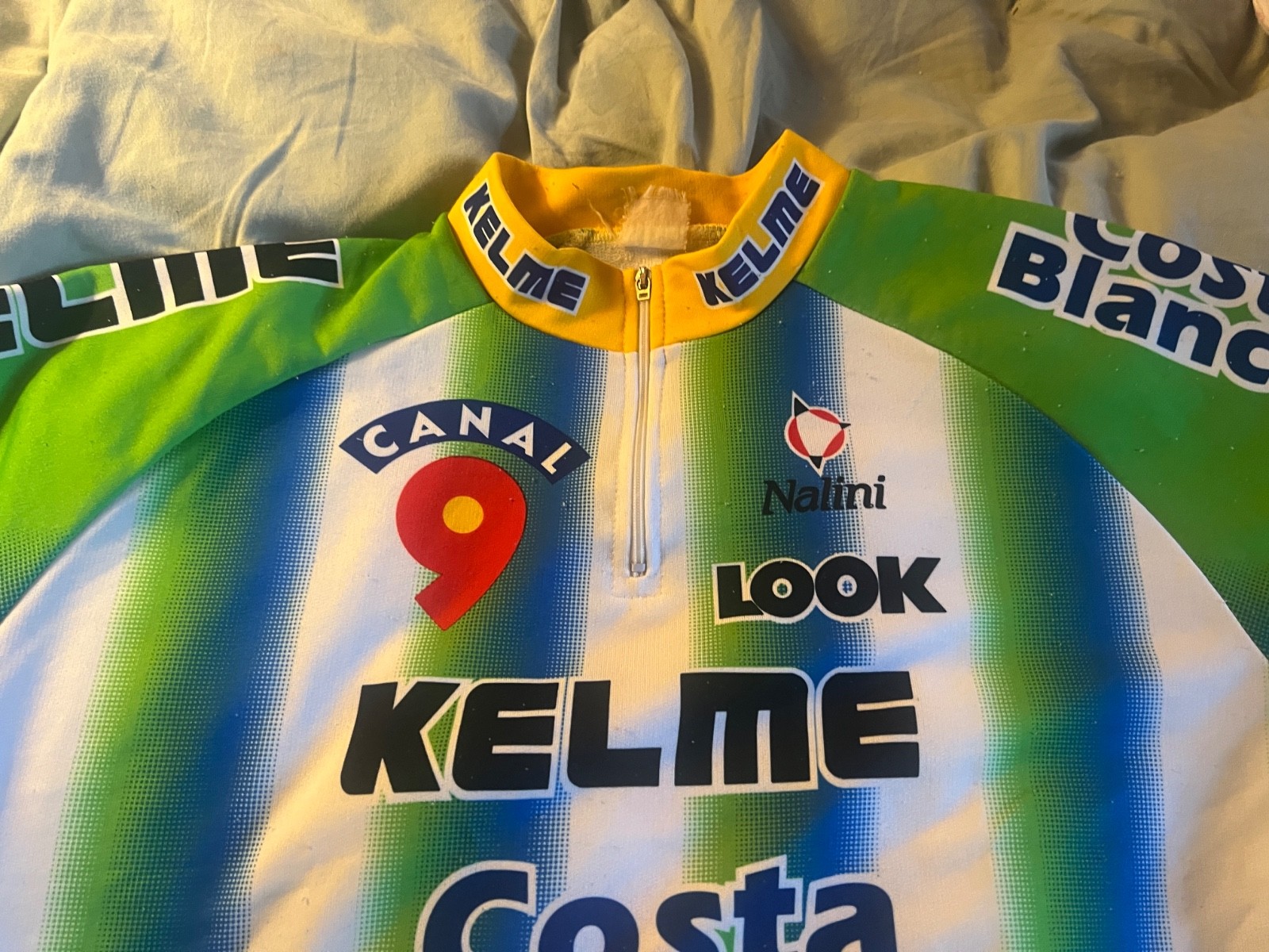 VINTAGE Kelme Costa Blanca Canal 9 Nalini Look cycling jersey size M-L