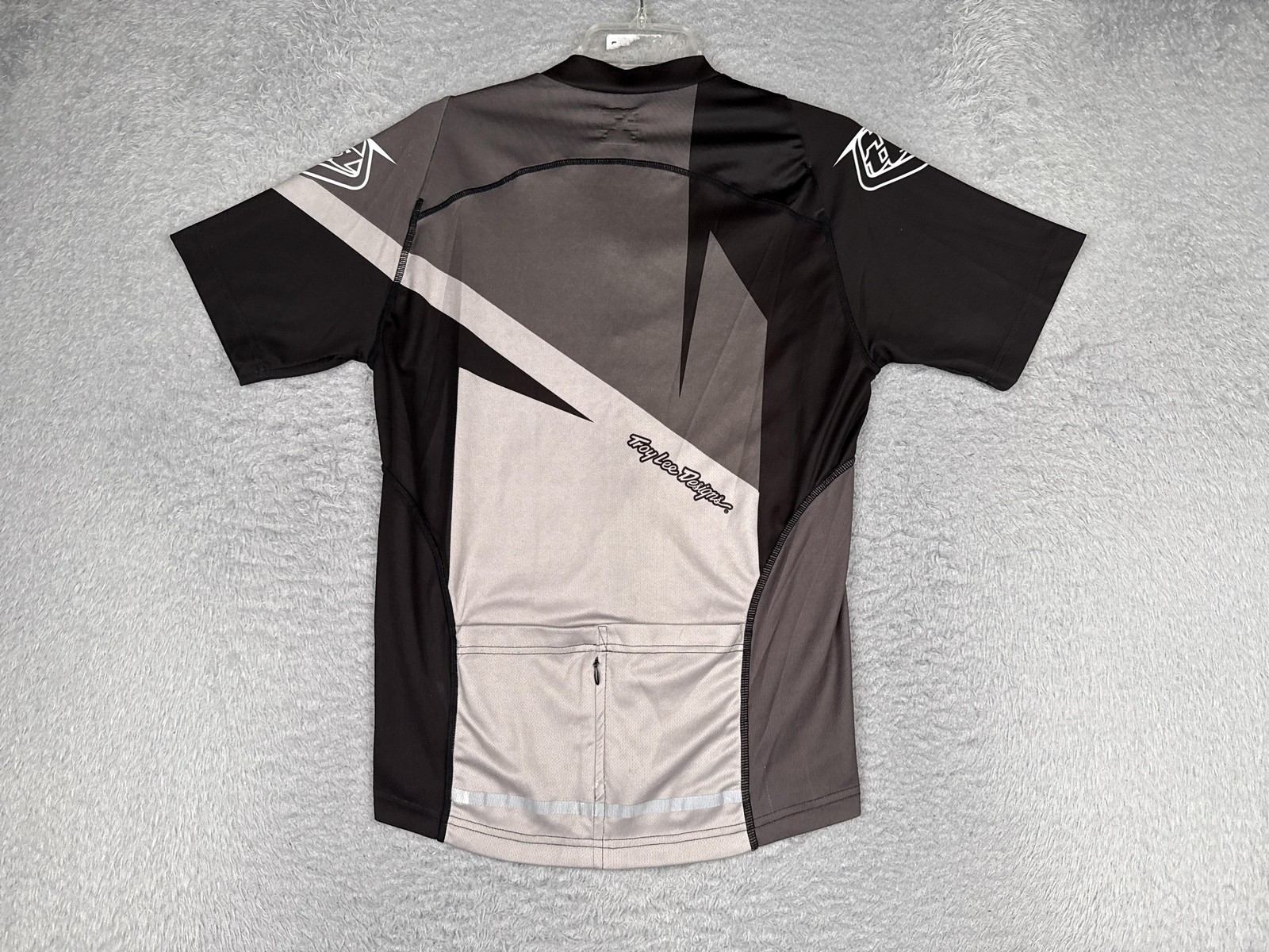 Troy Lee Designs Cycling Jersey Mens Small Gray Colorblock Full Zip Pockets Top