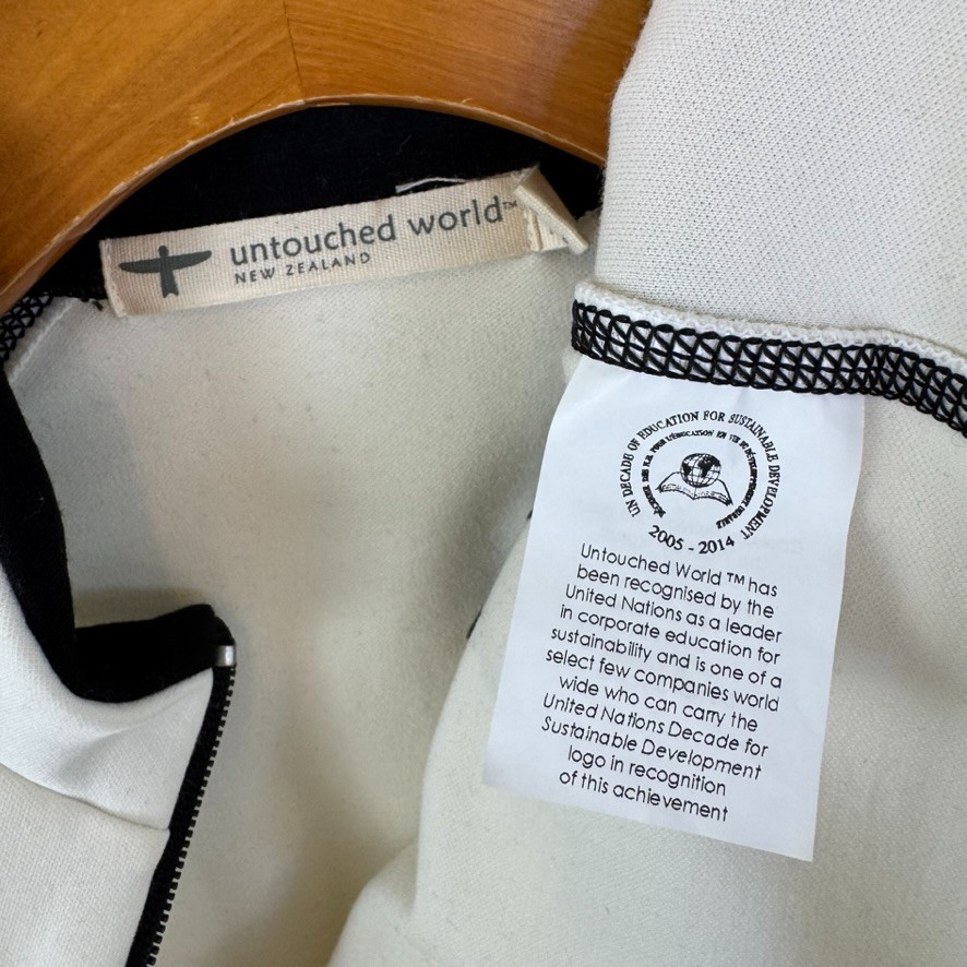 Untouched World NZ Women Merino Wool M L Short Sleeve Jersey Cycling Bike