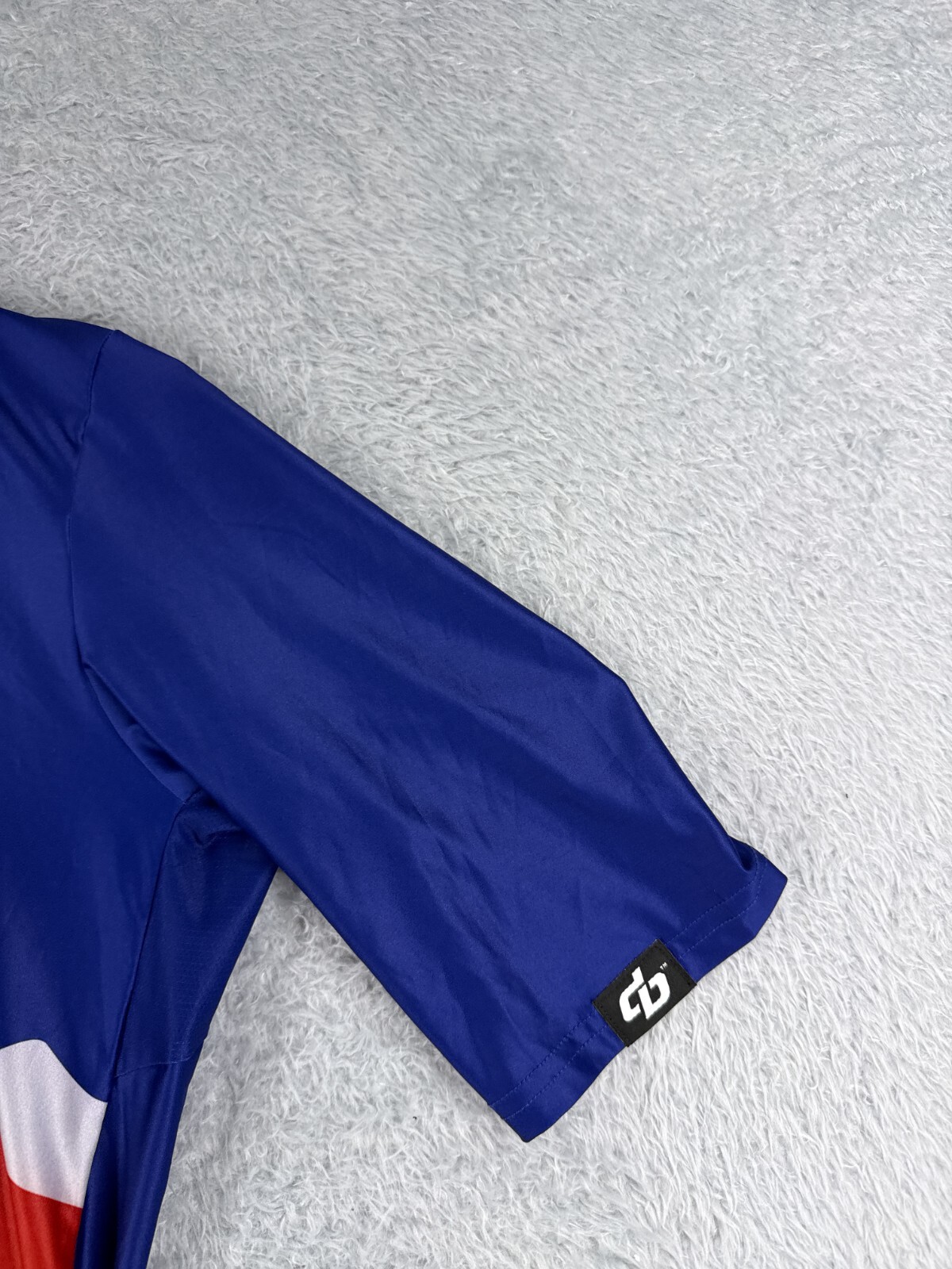 Do It Better Cycling Jersey Women Large Blue Yellow Full Zip Polyester Blend