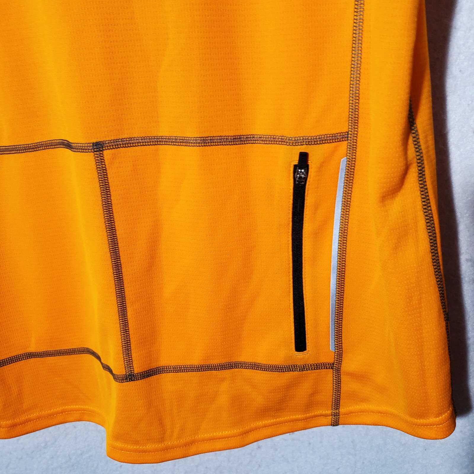 TRAYL Cycling Shirt Orange Gray Bike Jersey Short Sleeve Men’s Large