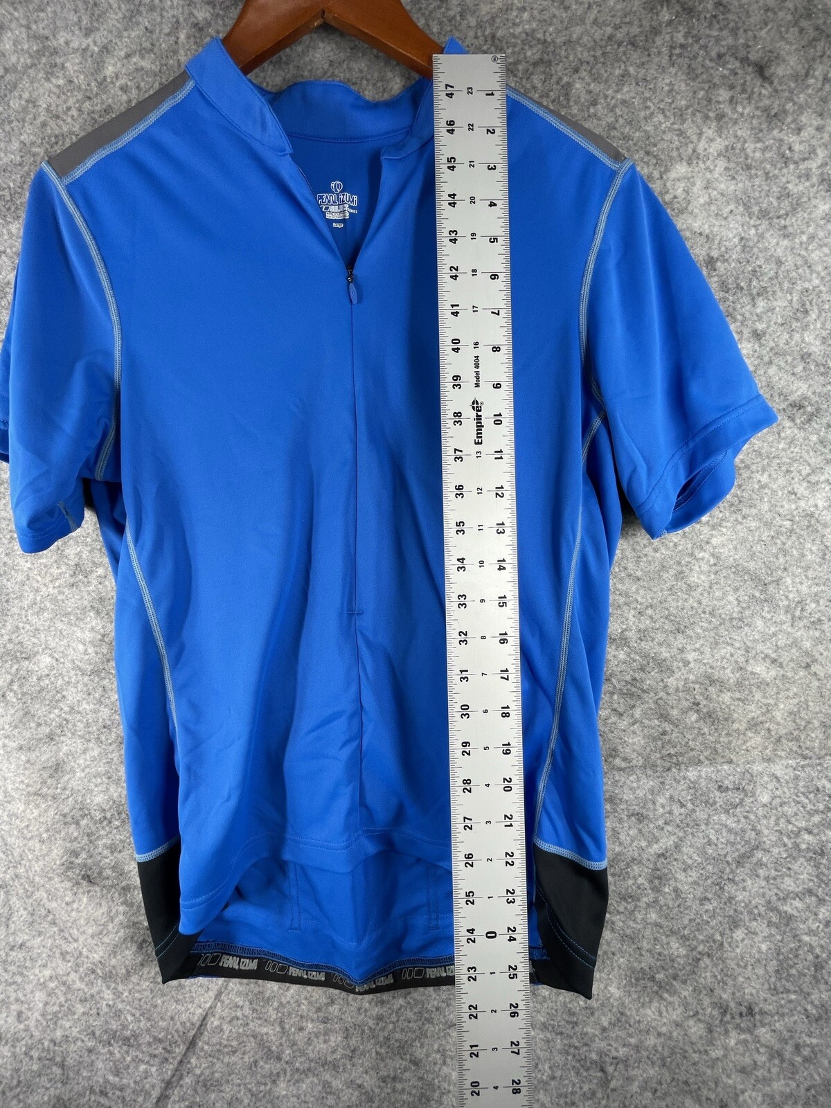 Pearl Izumi Mens Jersey Large Blue Short Sleeve Cycling Biking Collared Zipper
