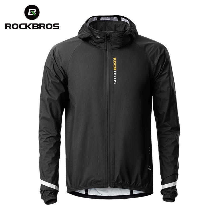 ROCKBROS Outdoor Cycling Rain Jacket Lightweight Reflective Rain Jacket